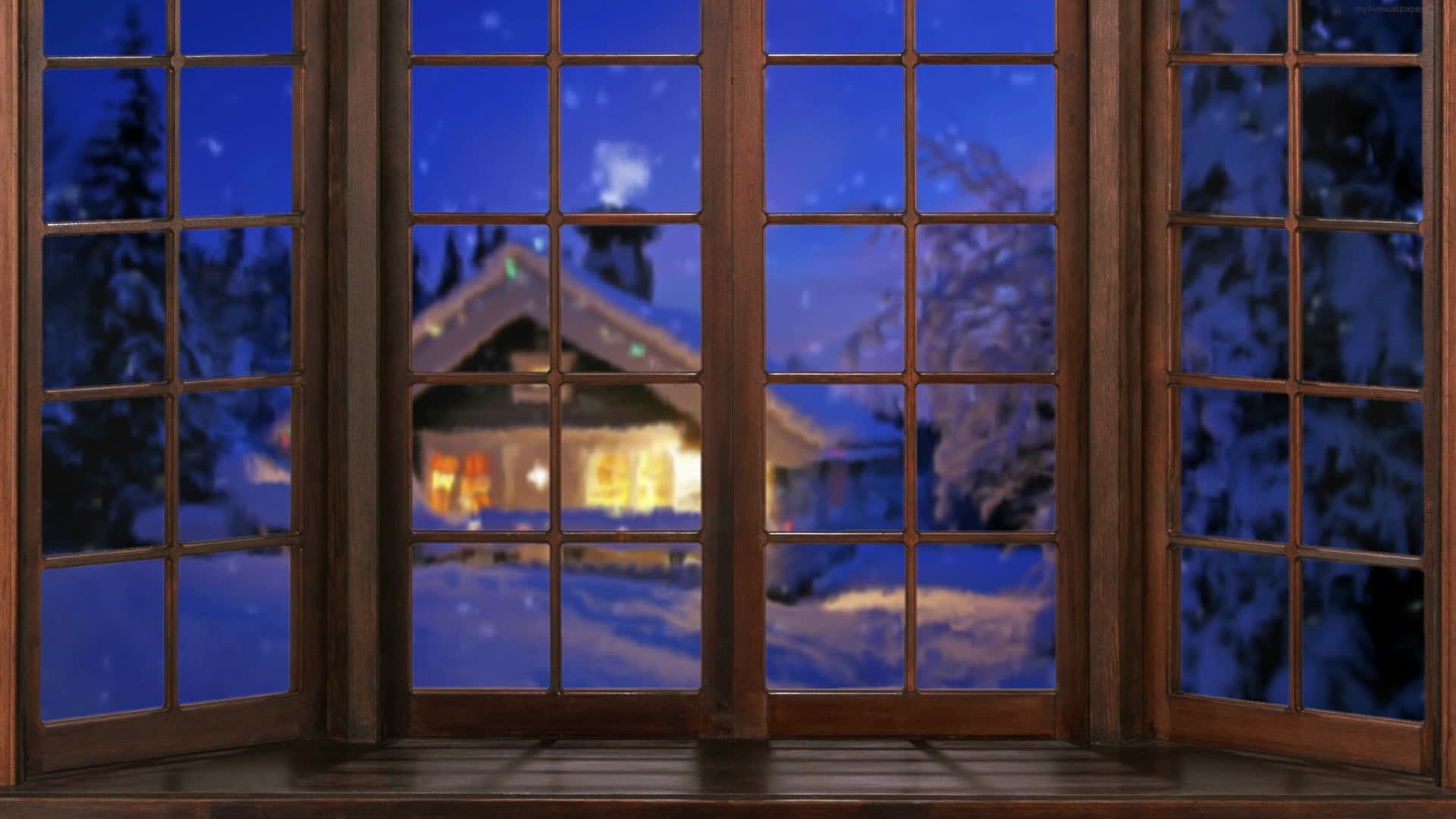PC Snow Cottage Live Wallpaper Free
