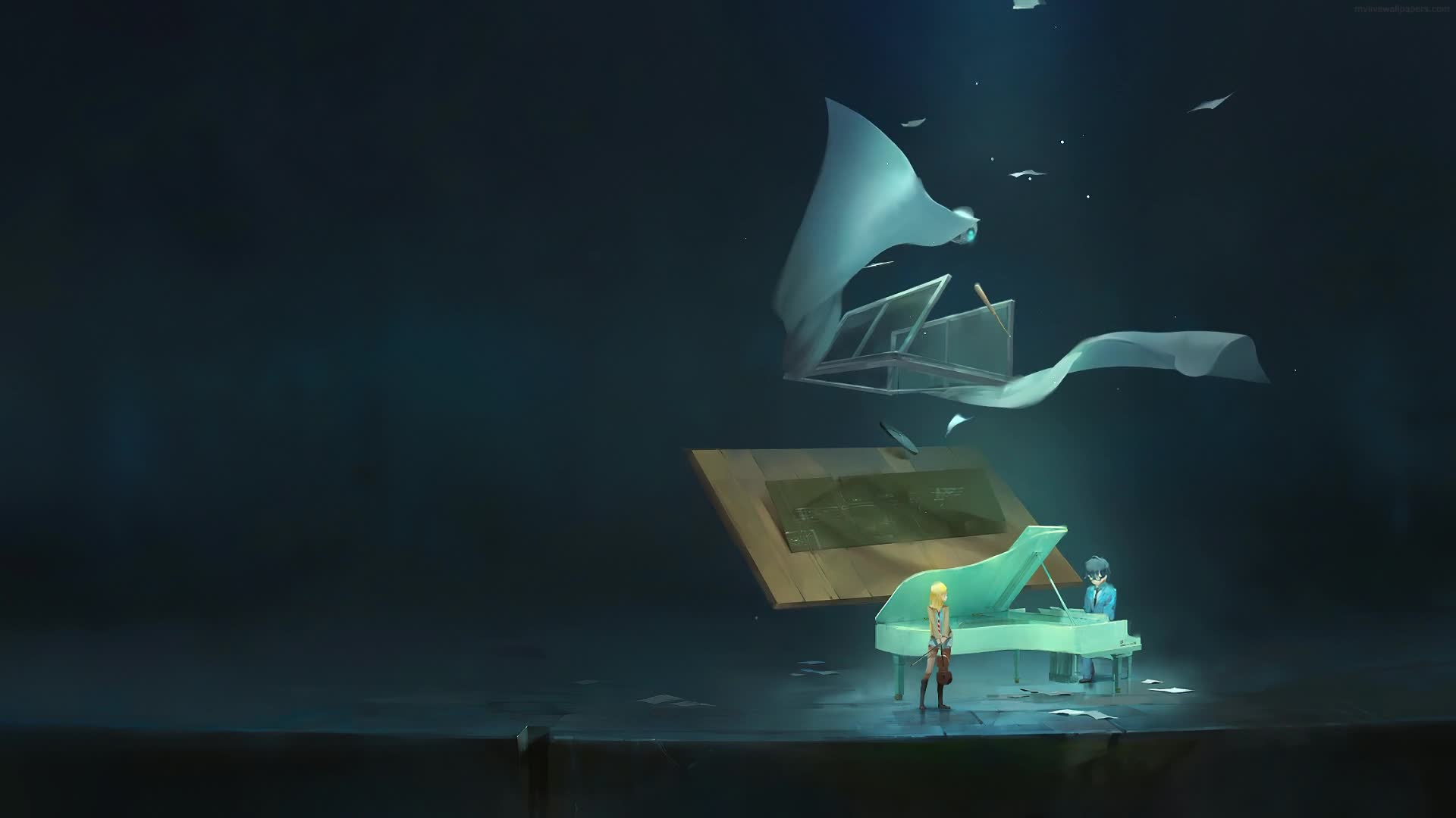 PC Pianist and Violinist Live Wallpaper Free