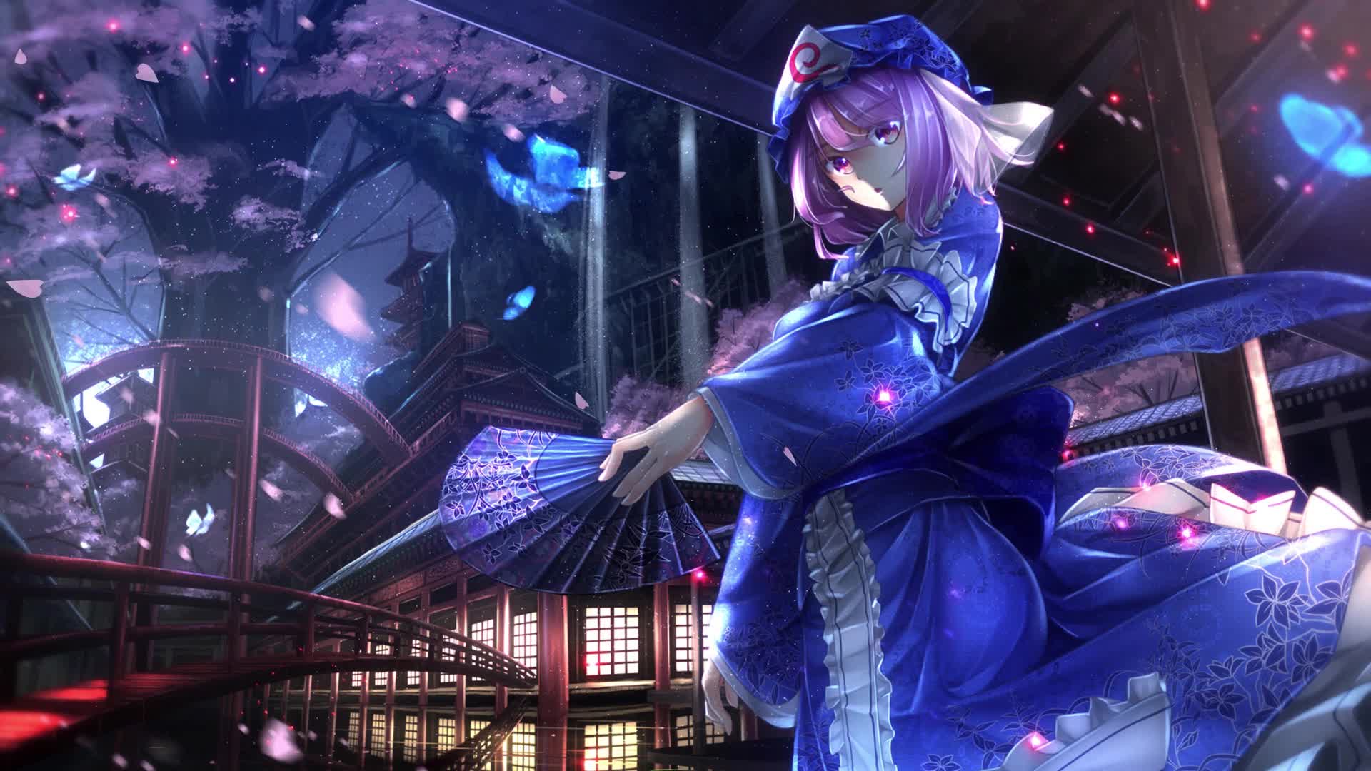PC Cherry Blossom Anime Girl Live Wallpaper Free