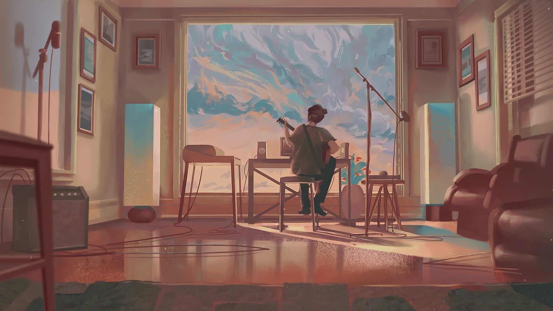 PC Lofi Studio Live Wallpaper Free