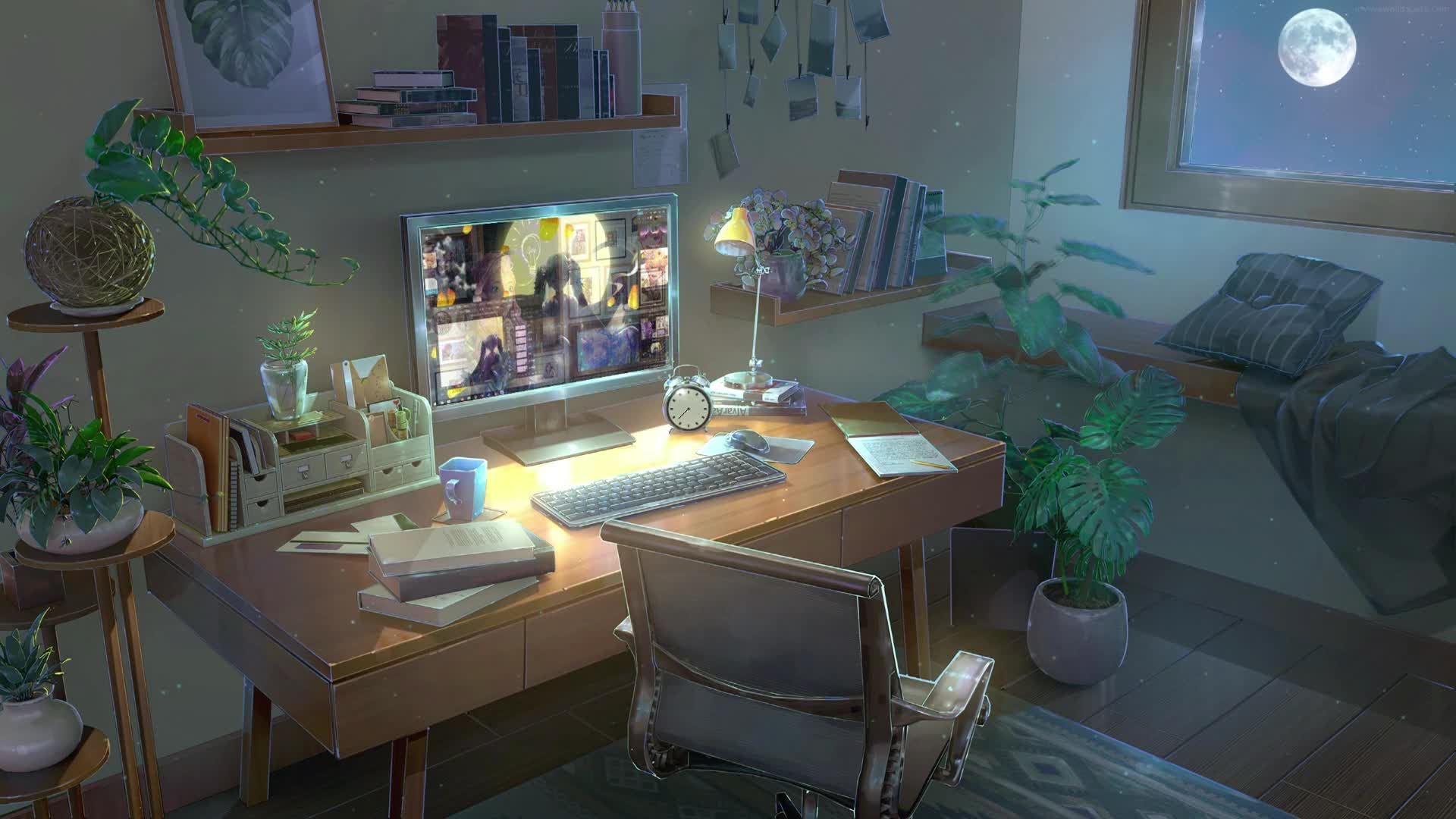 PC My Room Night and Day Live Wallpaper Free