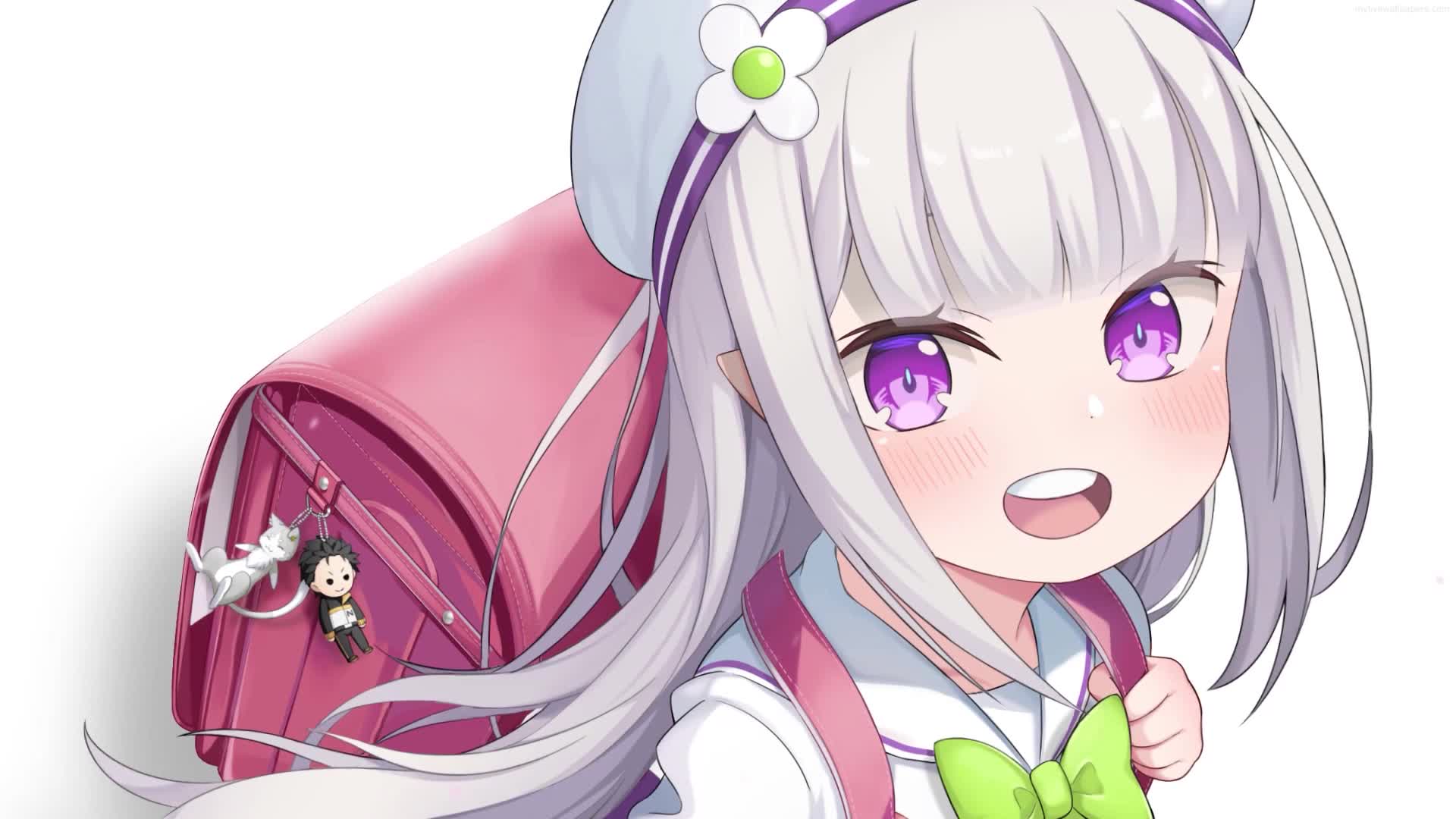 PC Cute School Girl Blink Live Wallpaper Free