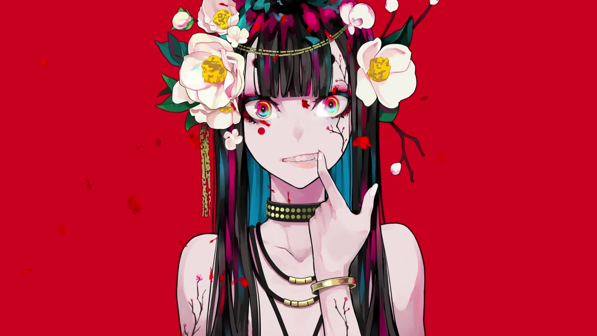 PC  Anime Flower Girl Live Wallpaper Free