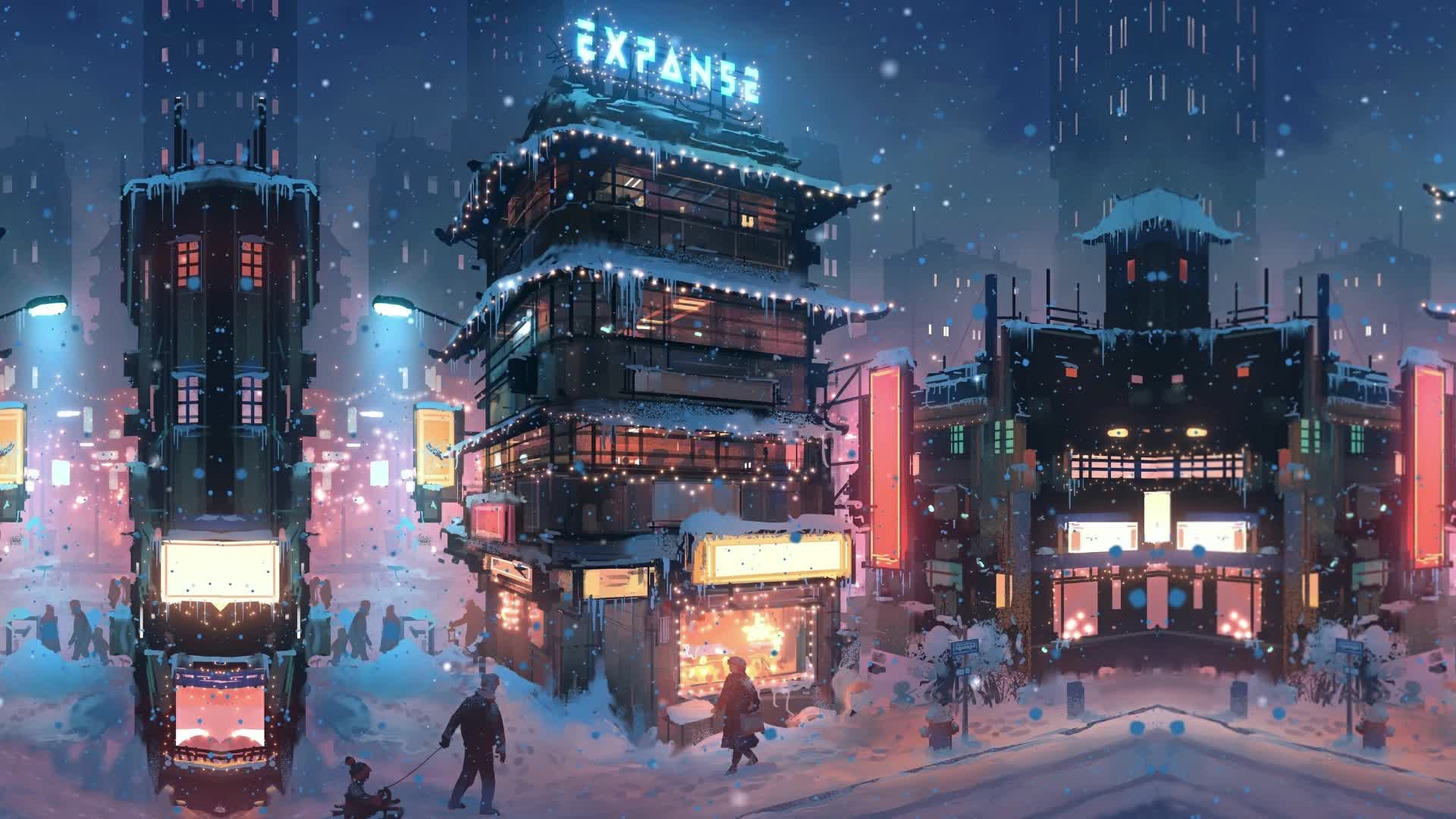 PC Snow Shop Walk Live Wallpaper Free