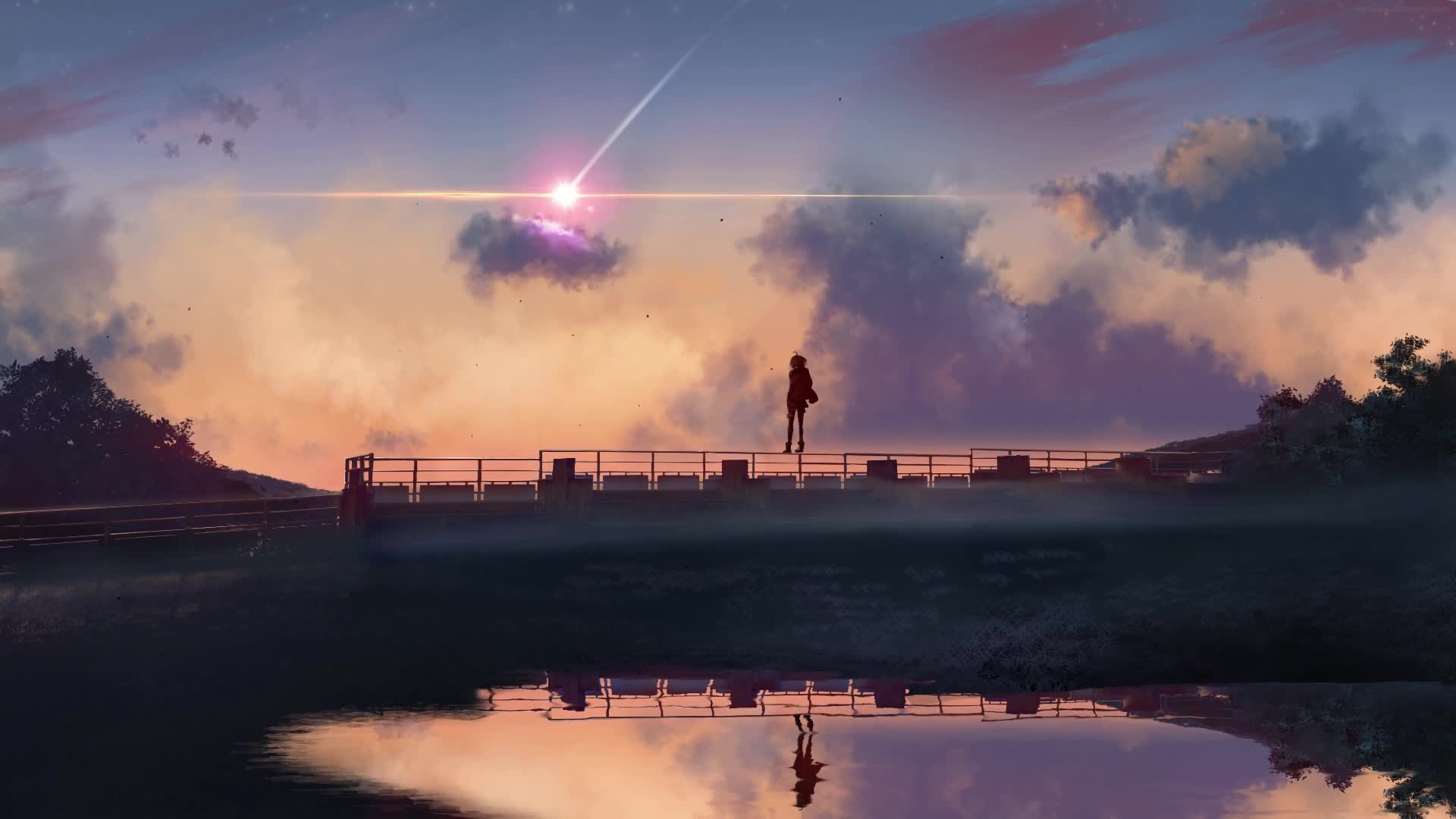 PC Evening Falling Star Live Wallpaper Free