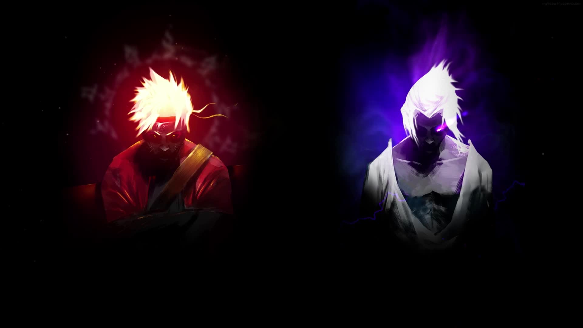PC Naruto and Sasuke Black Live Wallpaper Free
