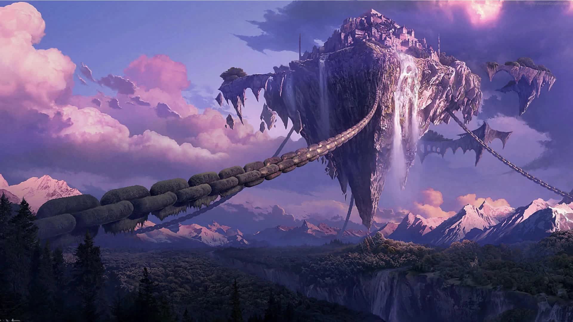 PC Floating City Live Wallpaper Free
