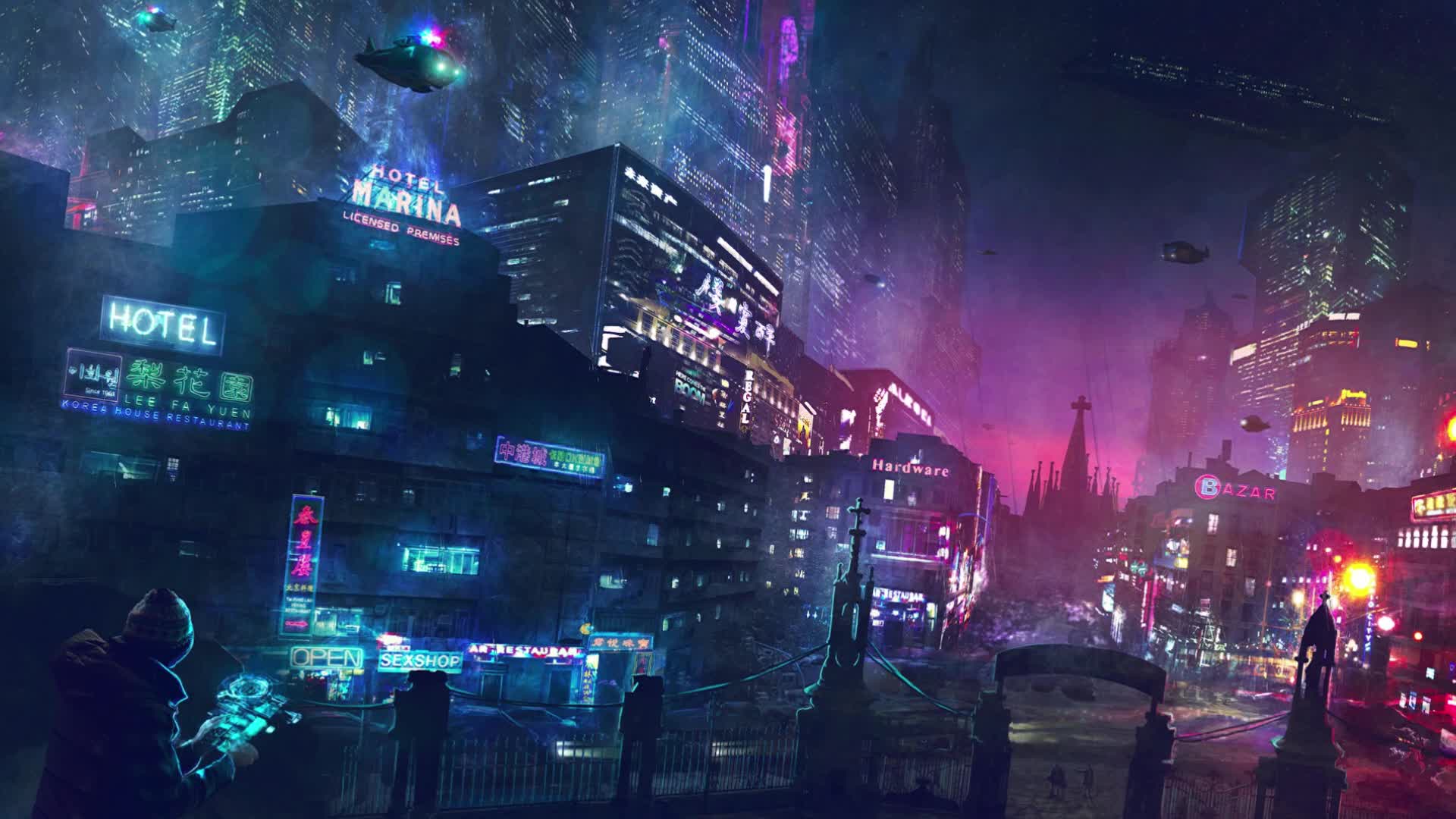 PC Cyber City Police Patrol Live Wallpaper Free