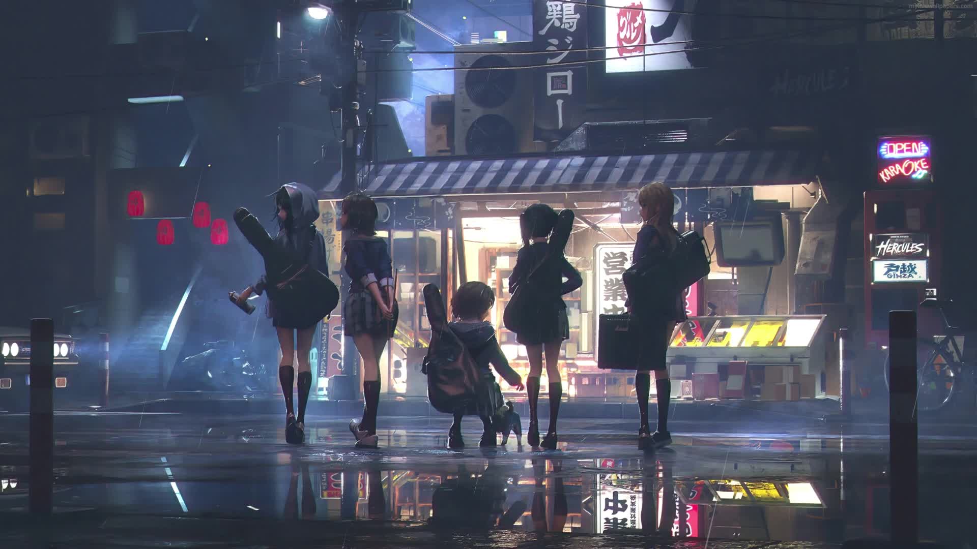 PC K On Rain Live Wallpaper Free