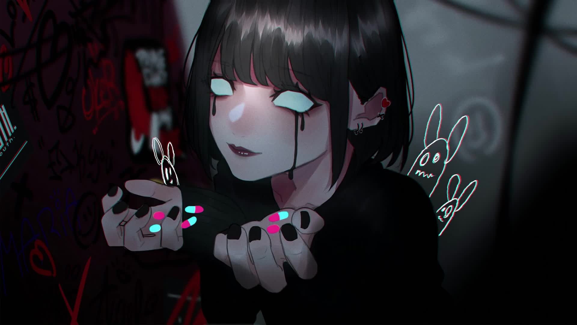 PC Goth Girl Live Wallpaper Free