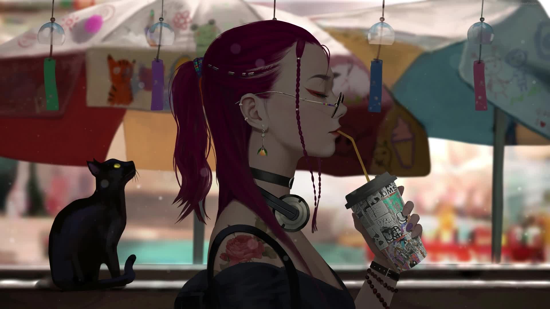 PC Boba Tea Break Live Wallpaper Free