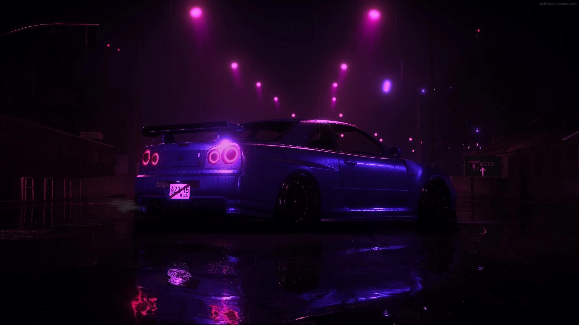 PC Nissan Skyline R34 GT R V Live Wallpaper Free