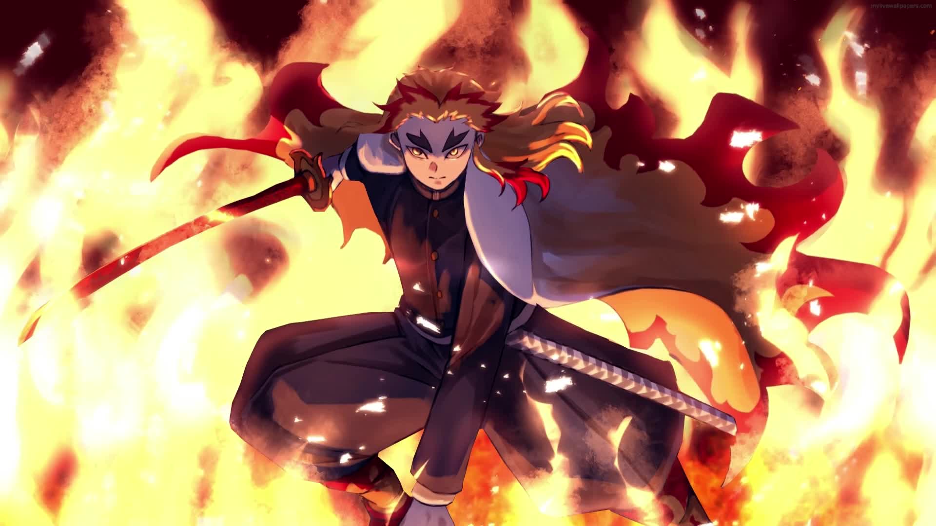 PC Rengoku Demon Slayer Live Wallpaper Free