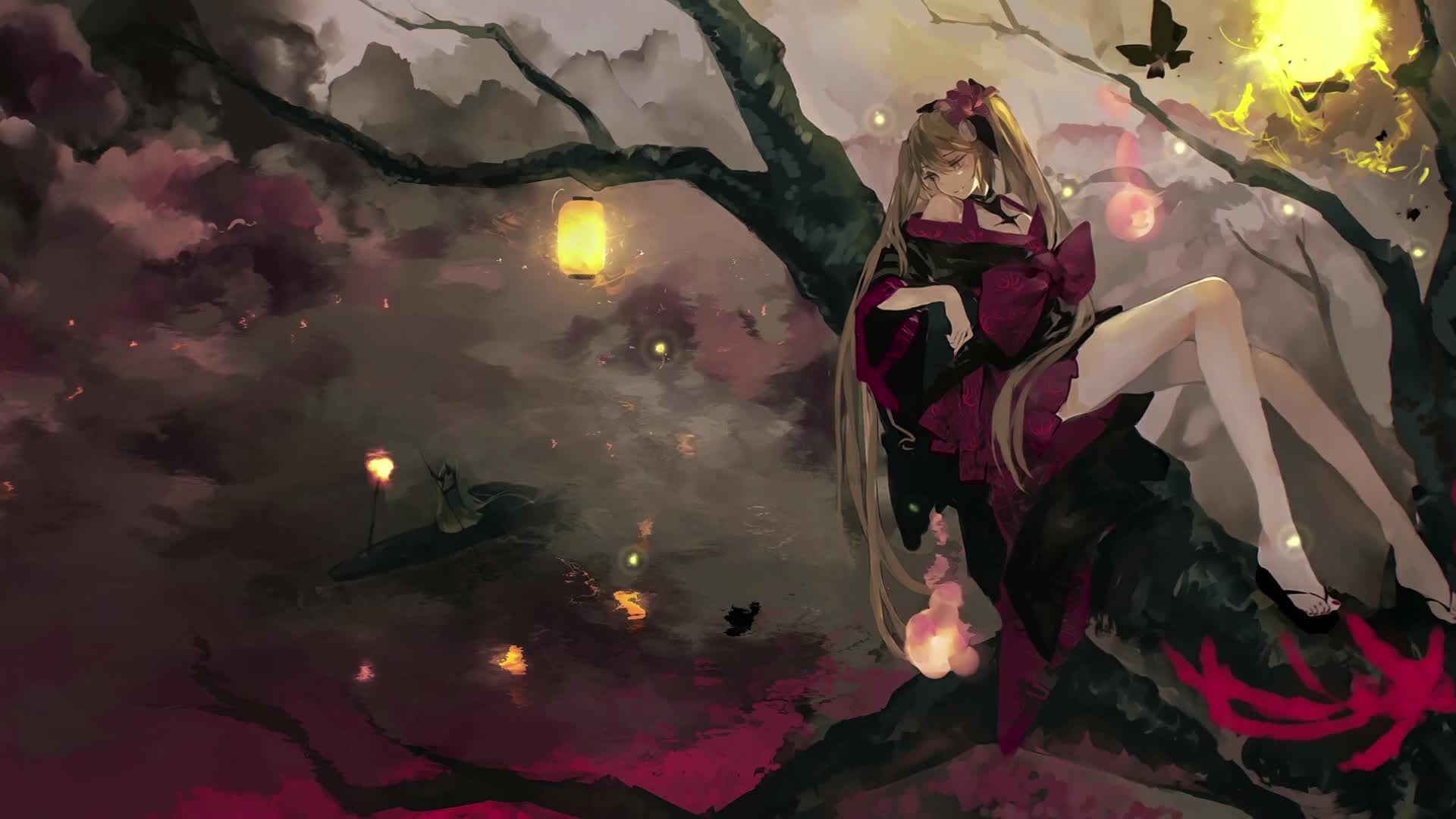PC Fireflies Girl Live Wallpaper Free