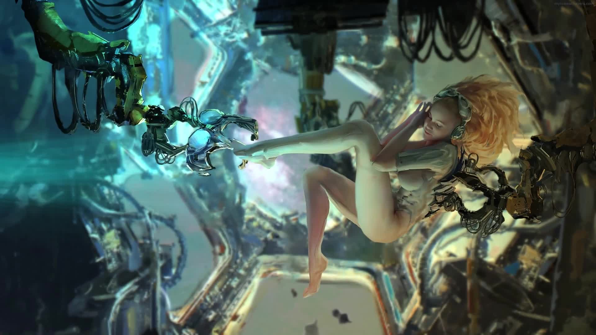 PC Sleeping In Space Live Wallpaper Free