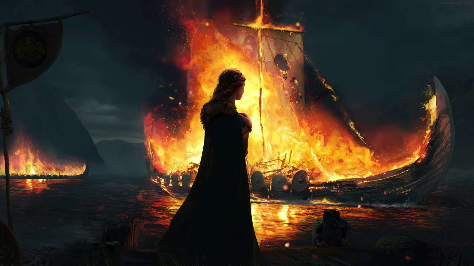 PC Viking Funeral Live Wallpaper Free