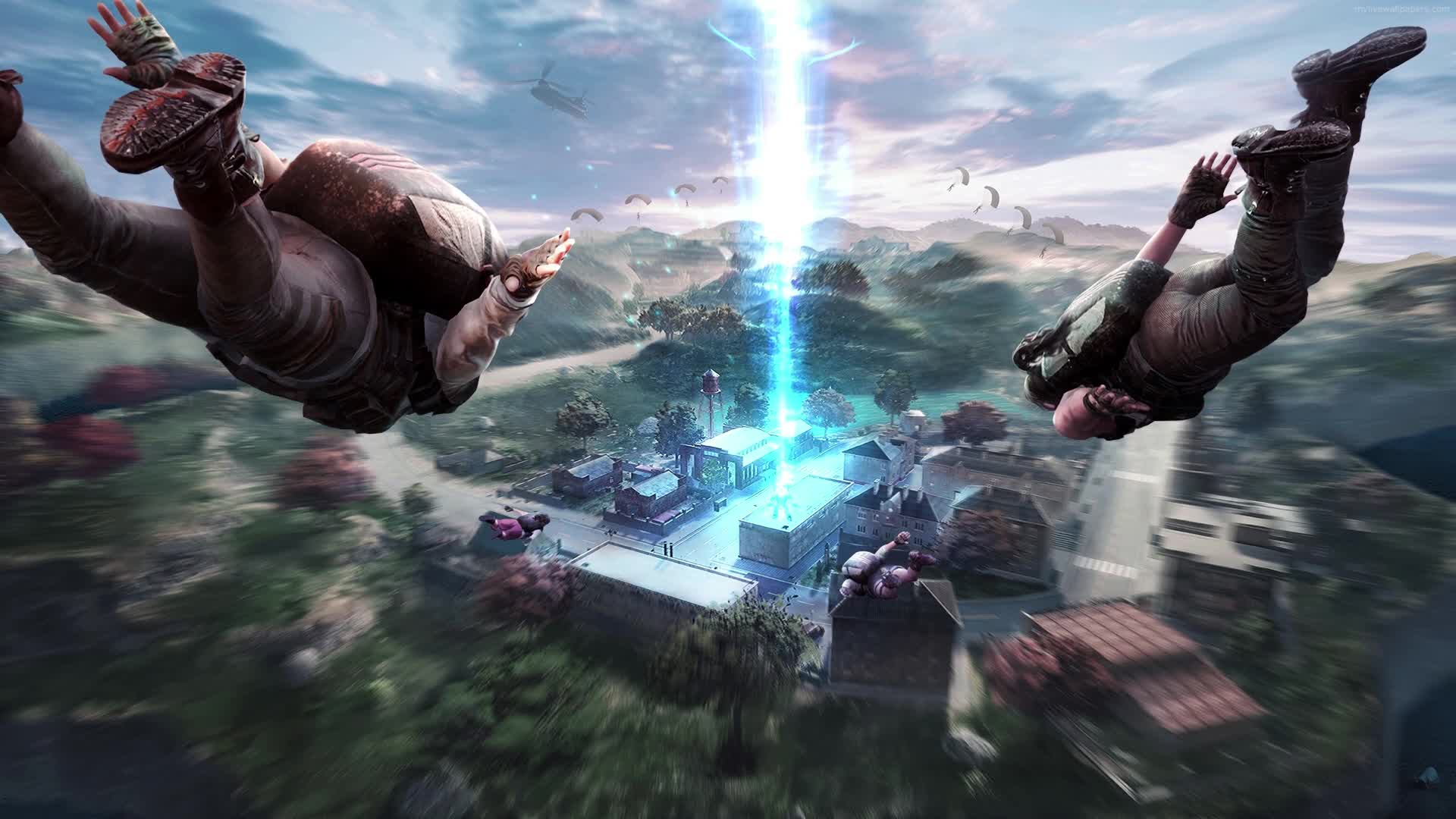 PC PUBG Parachuting Live Wallpaper Free
