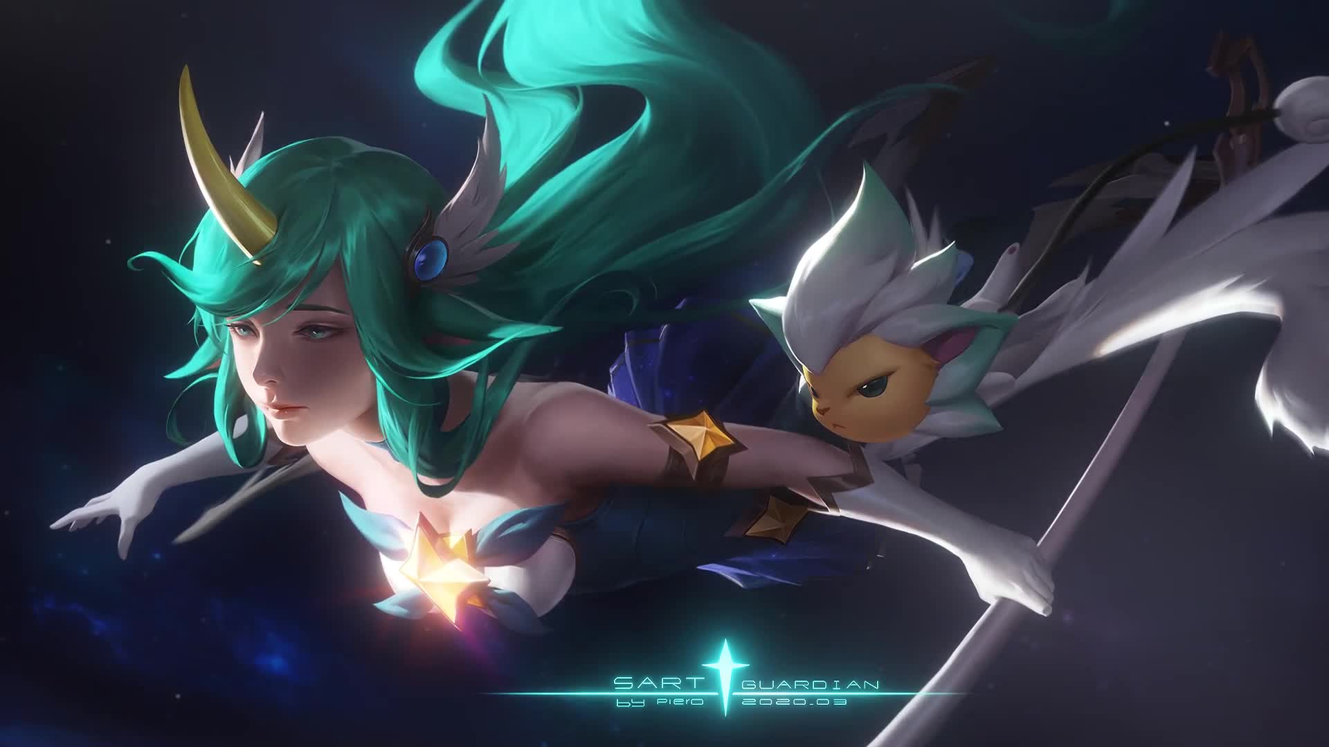PC Star Guardian Soraka Space Fly Live Wallpaper Free
