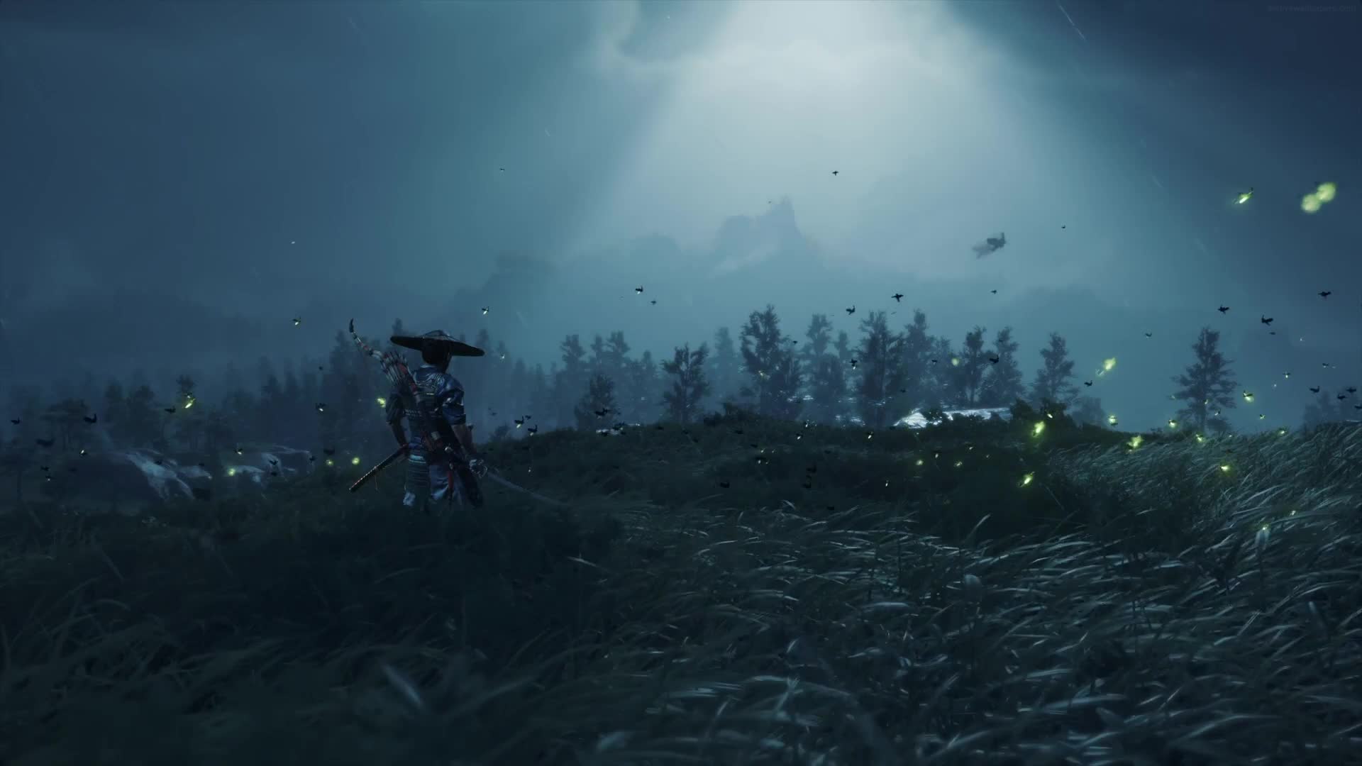 PC Ghost of Tsushima Fireflies Live Wallpaper Free
