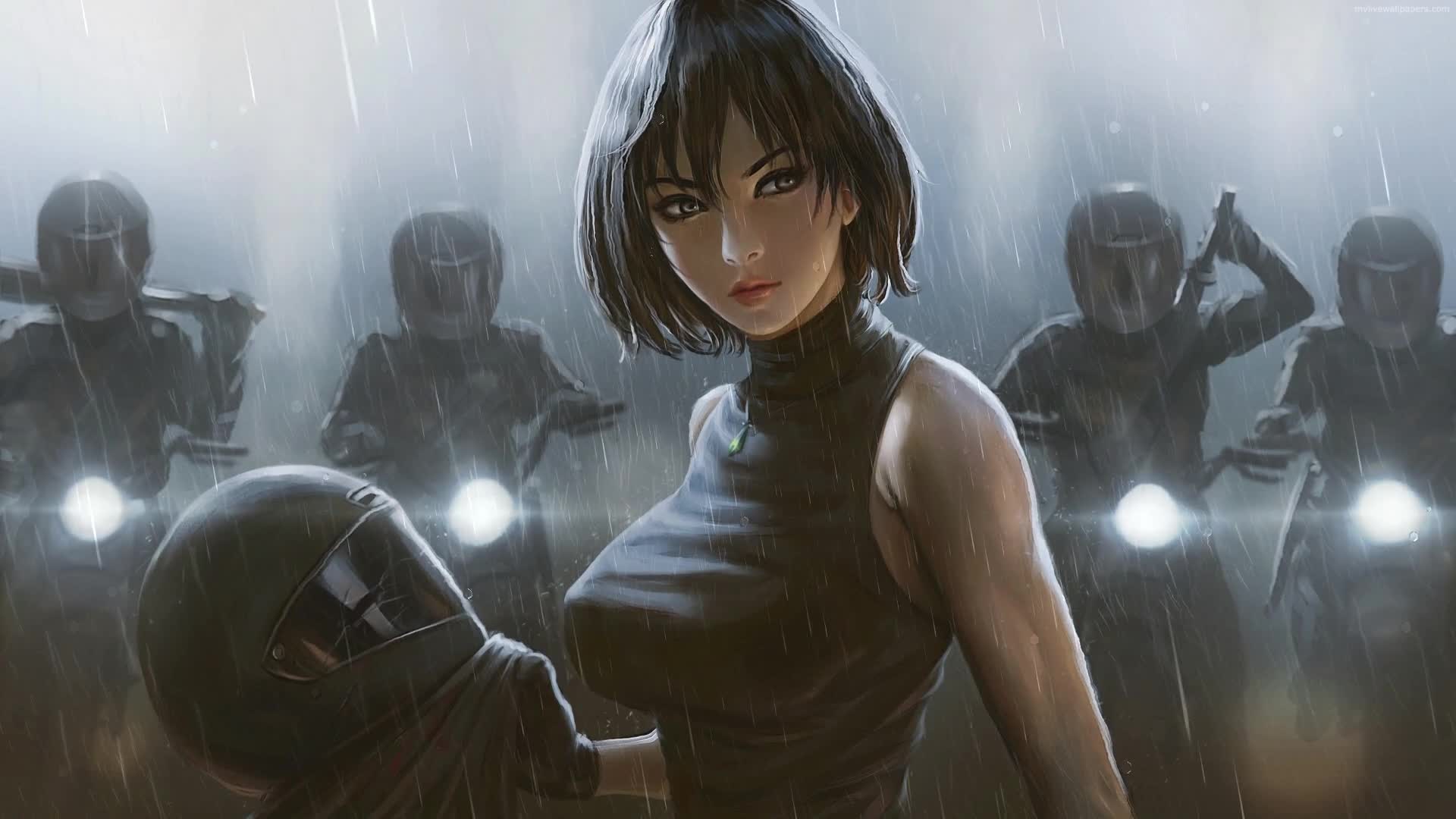 PC Biker Girl Live Wallpaper Free