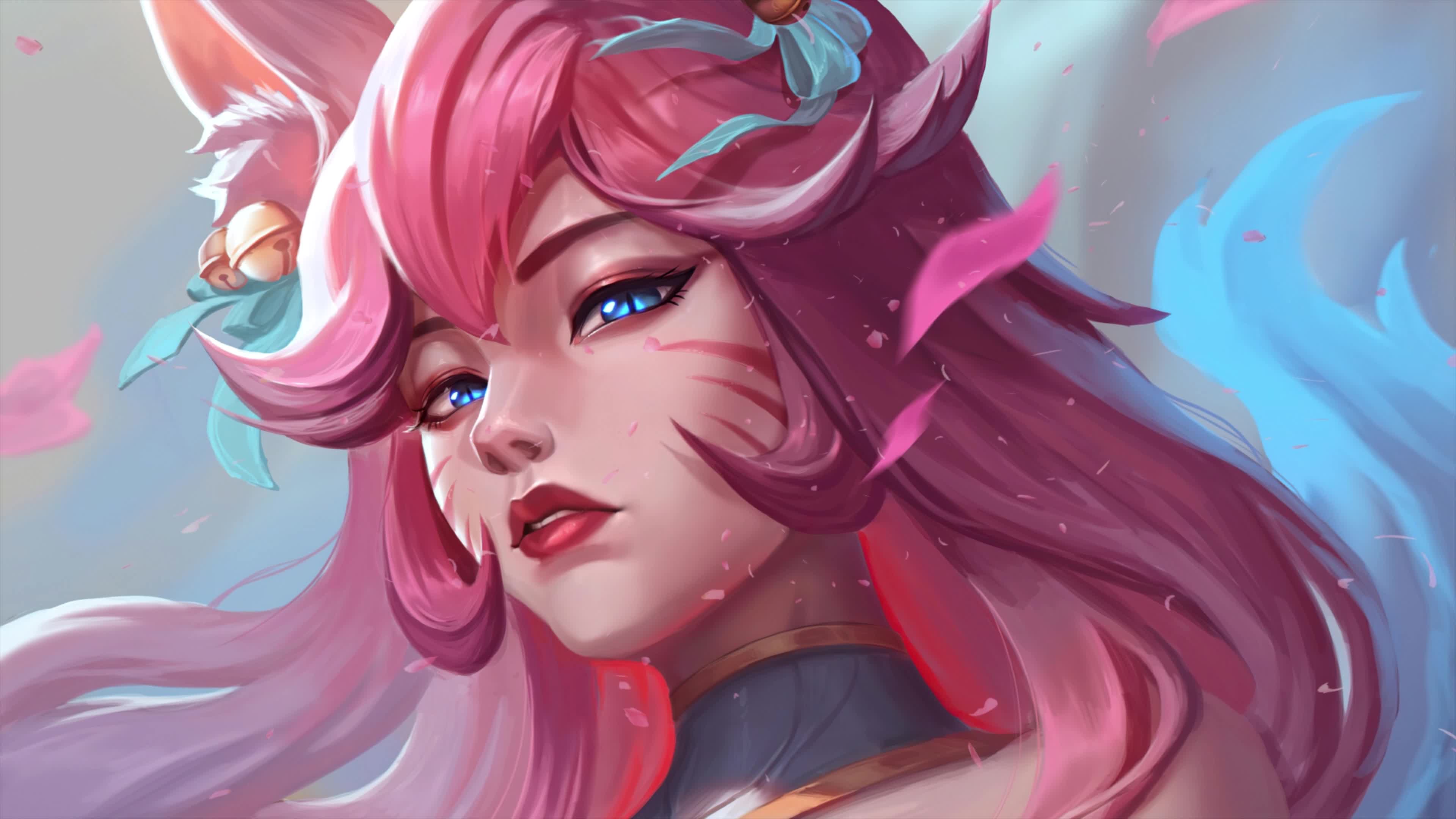 4K Spirit Blossom Sakura Ahri League Of Legends Live Wallpaper For PC
