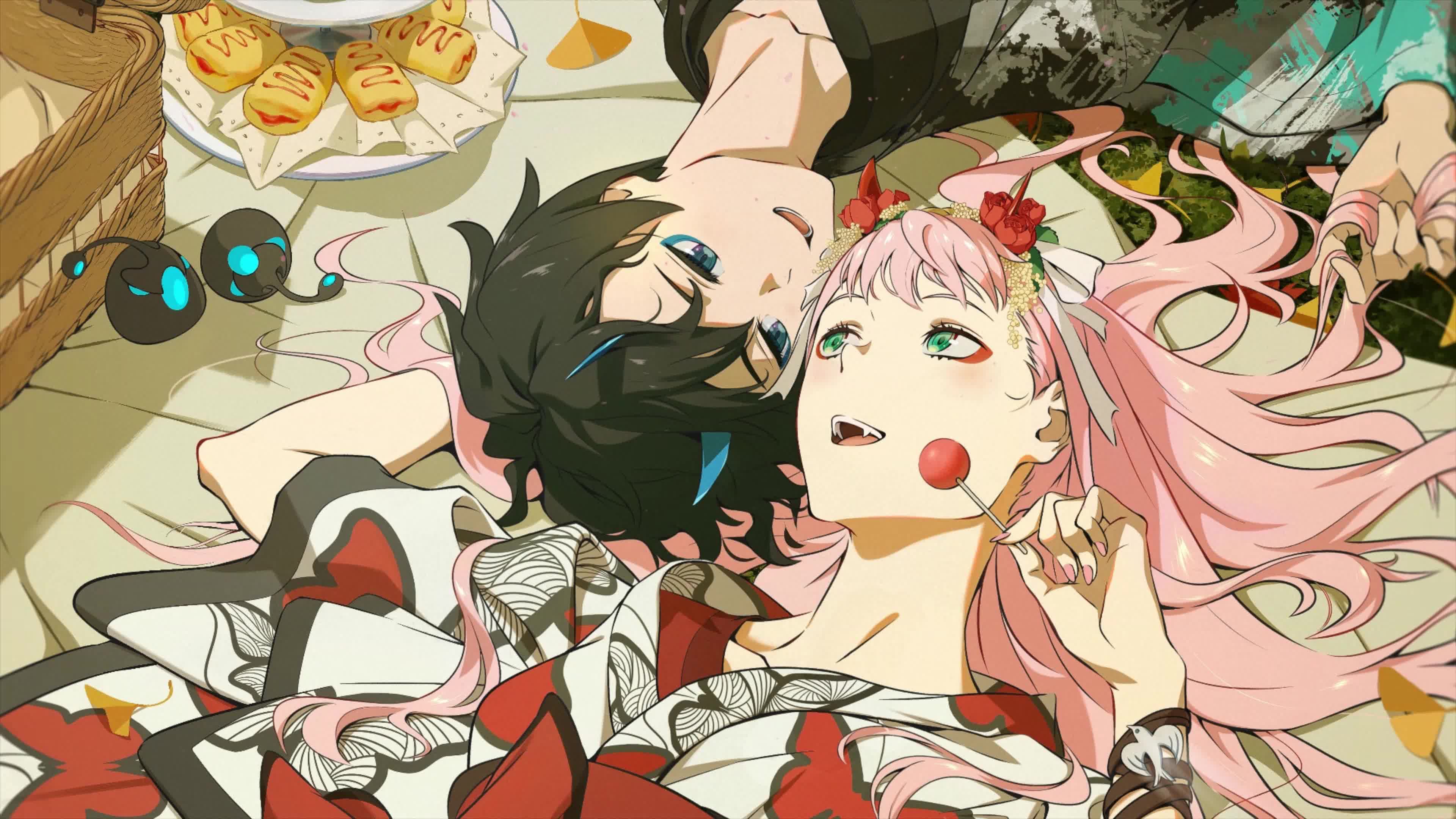 4K Zero Two And Hiro Lying Together Darling In The Franxx Live Wallpaper For PC