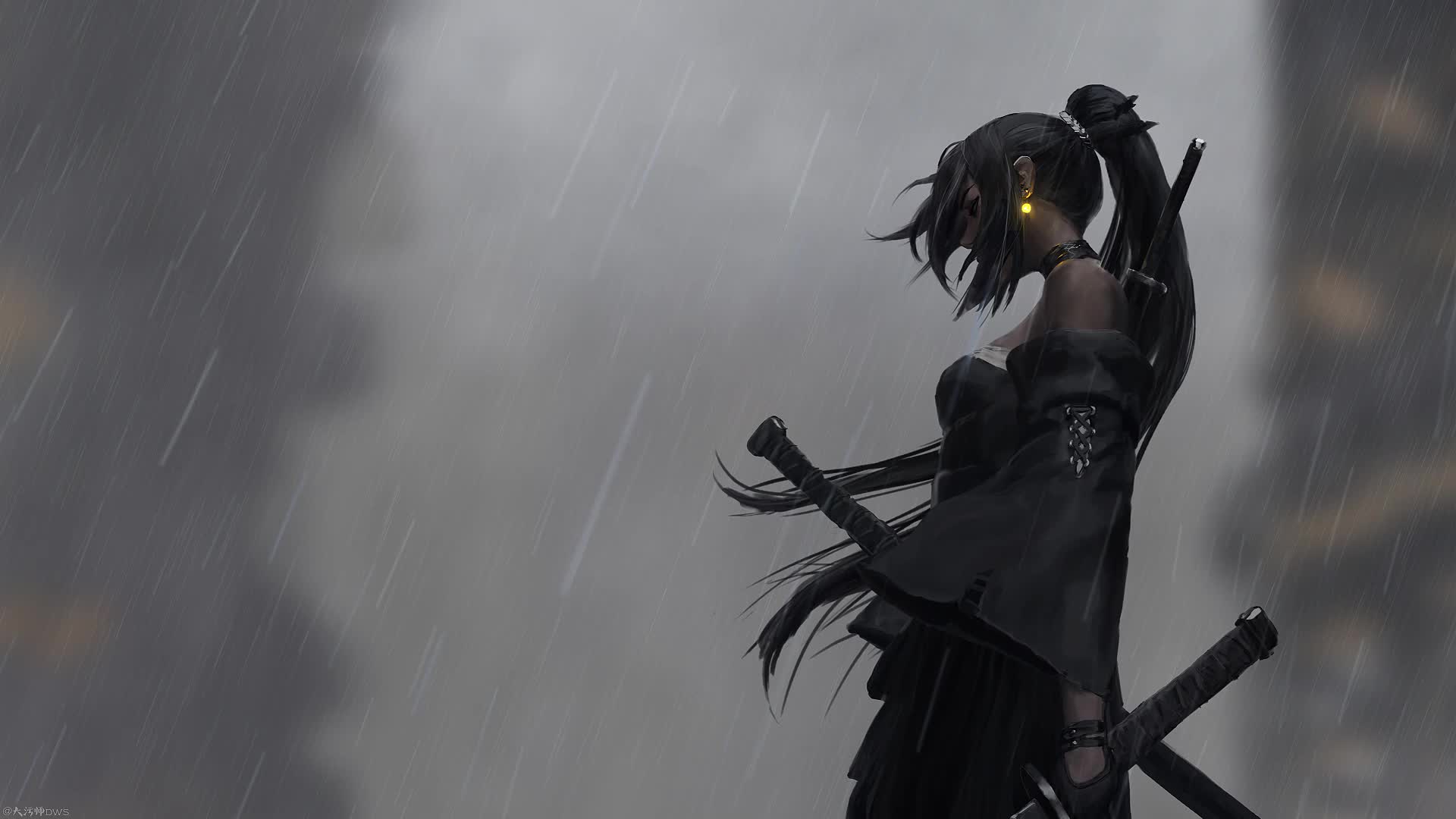 PC HD Heavy Rain Live Anime Wallpaper