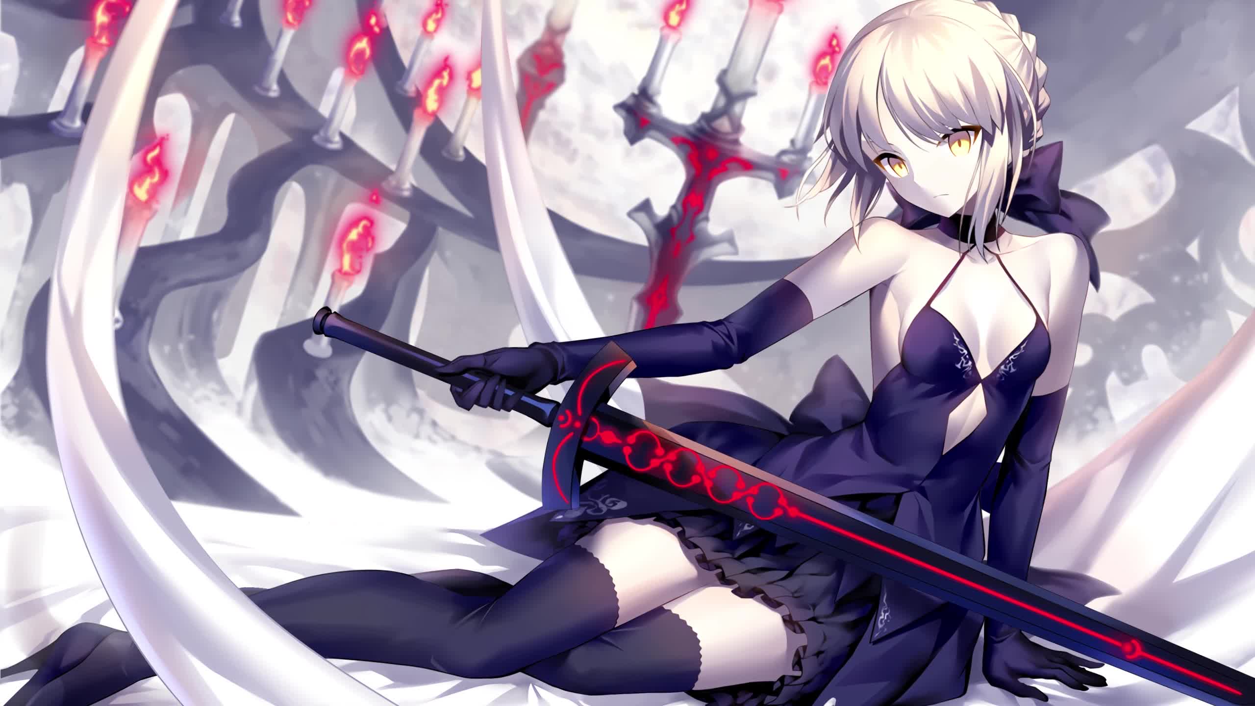 PC HD Artoria Pendragon Alter Live Anime Wallpaper