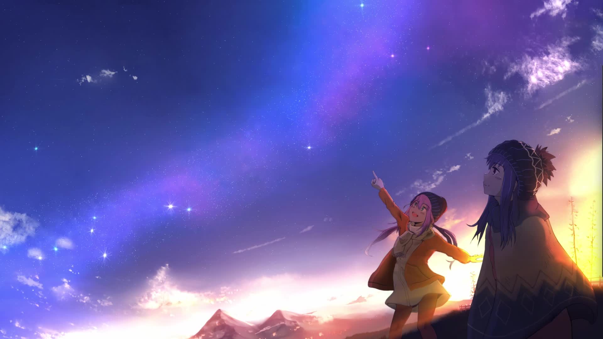 PC HD Yuru Camp & Nadeshiko Kagamihara Live Anime Wallpaper