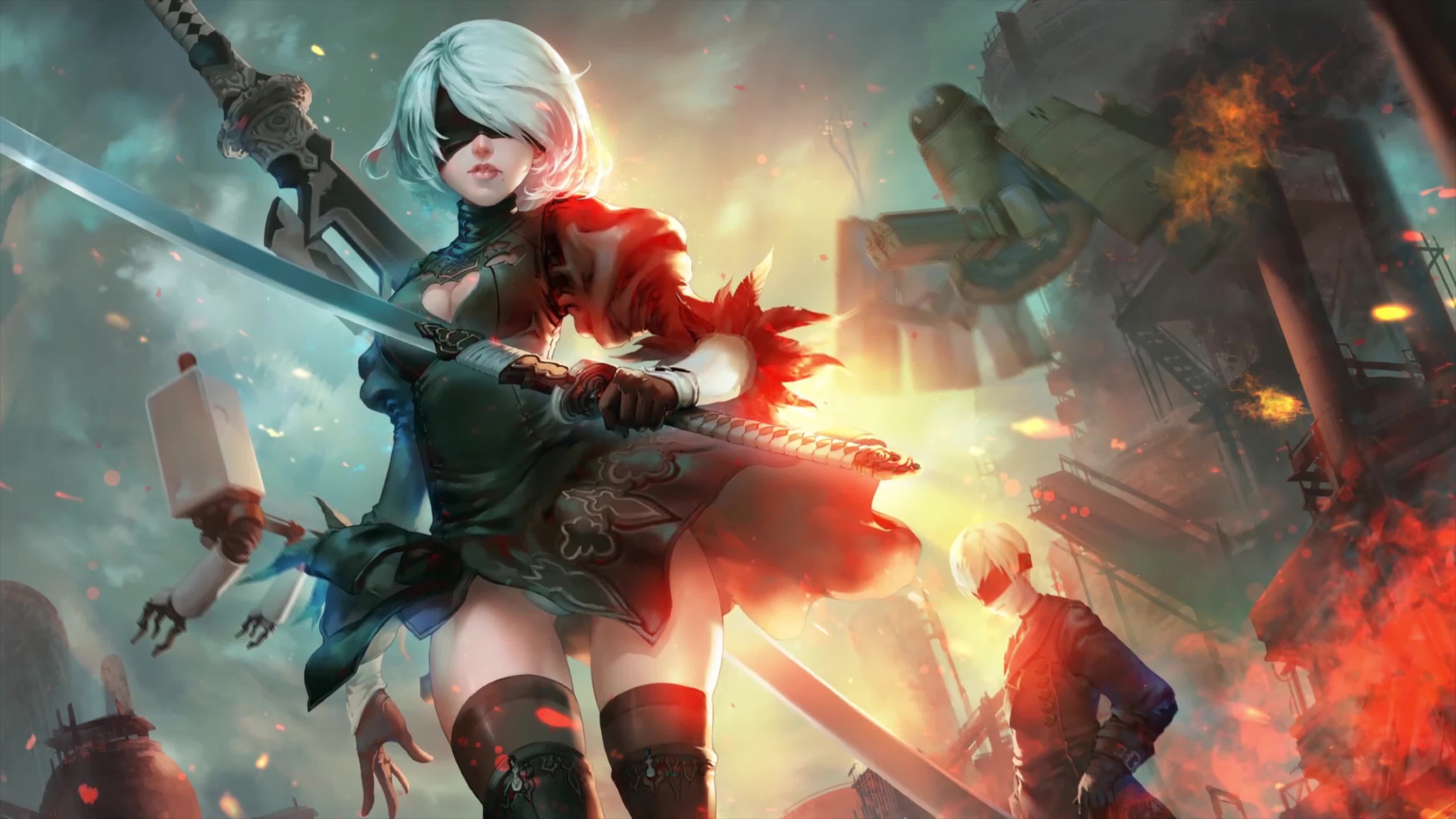 PC Desktop 2b And Yorha No 9 Type S Nier Automata 4k Live Wallpaper