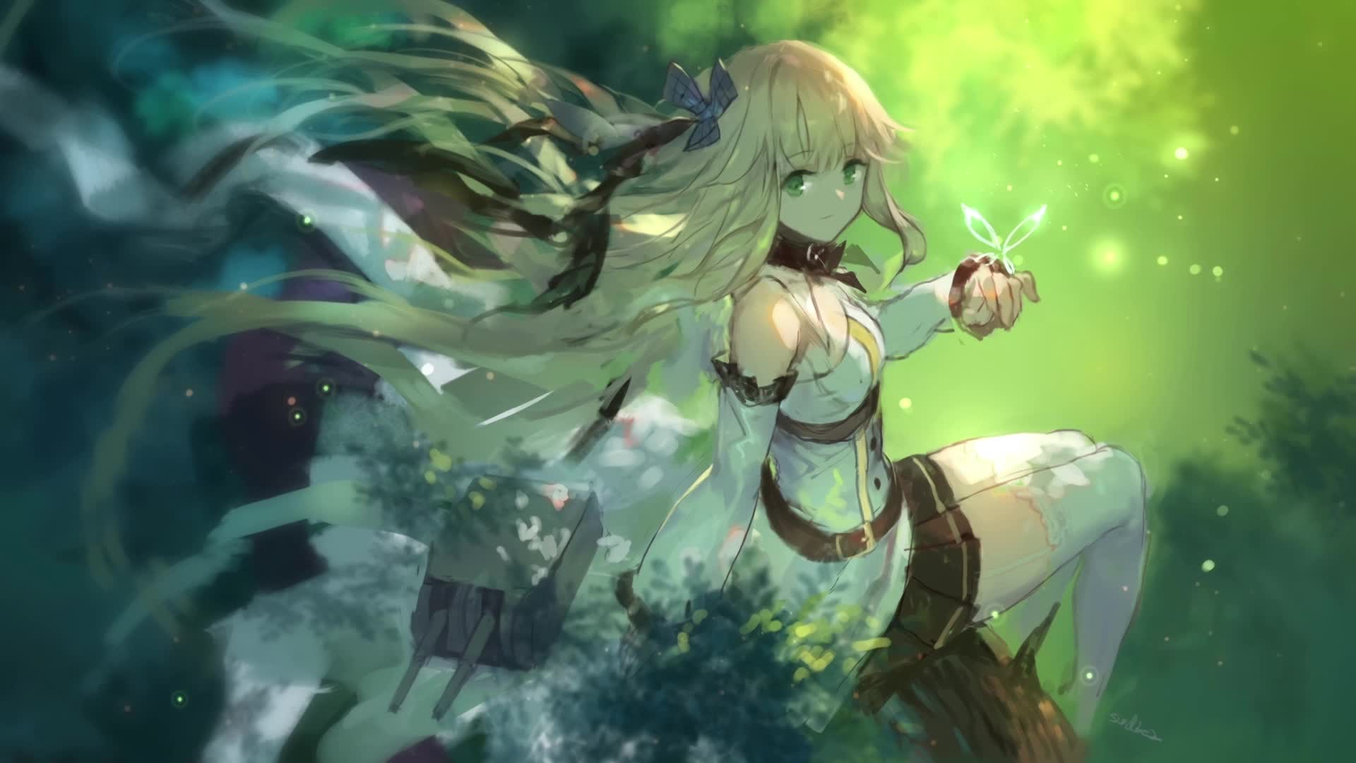 PC Desktop Aurora Butterfly Azur Lane Live Wallpaper