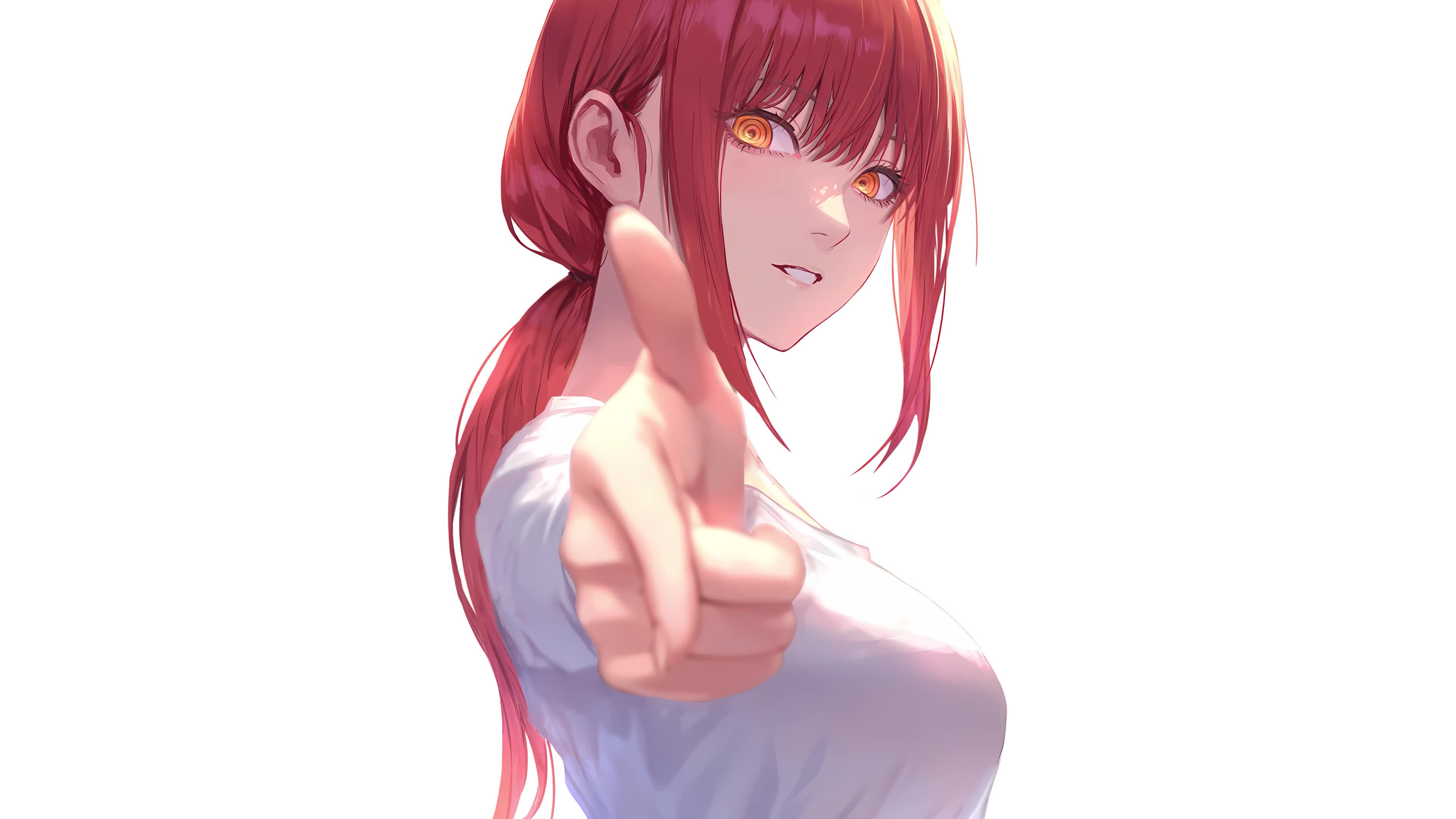 PC Desktop Makima Bang Chainsaw Man 4k Live Wallpaper