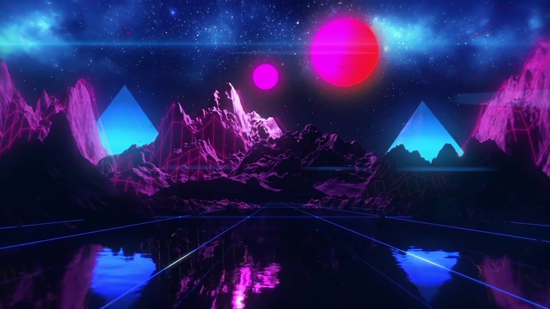 PC Desktop Broken Retro Vaporwave 3 Live Wallpaper