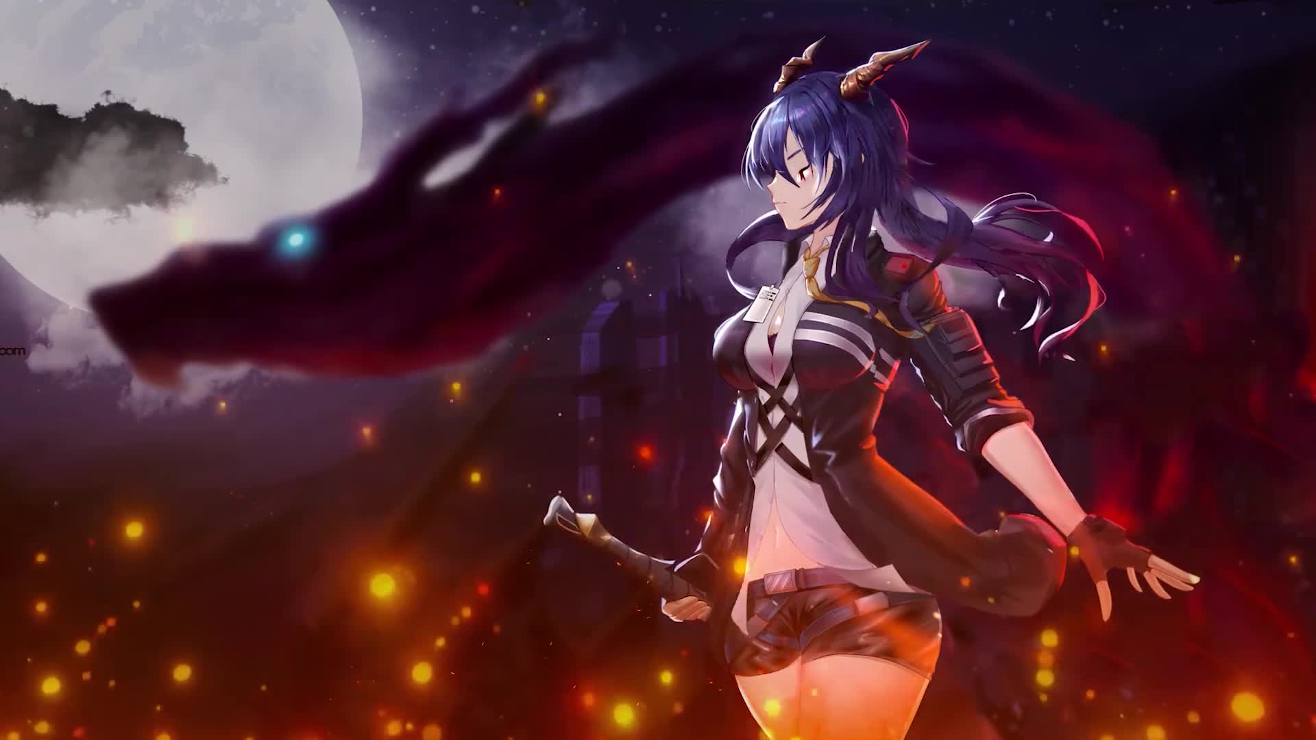 PC Desktop Chen Flame Arknights Desktop Live Wallpaper