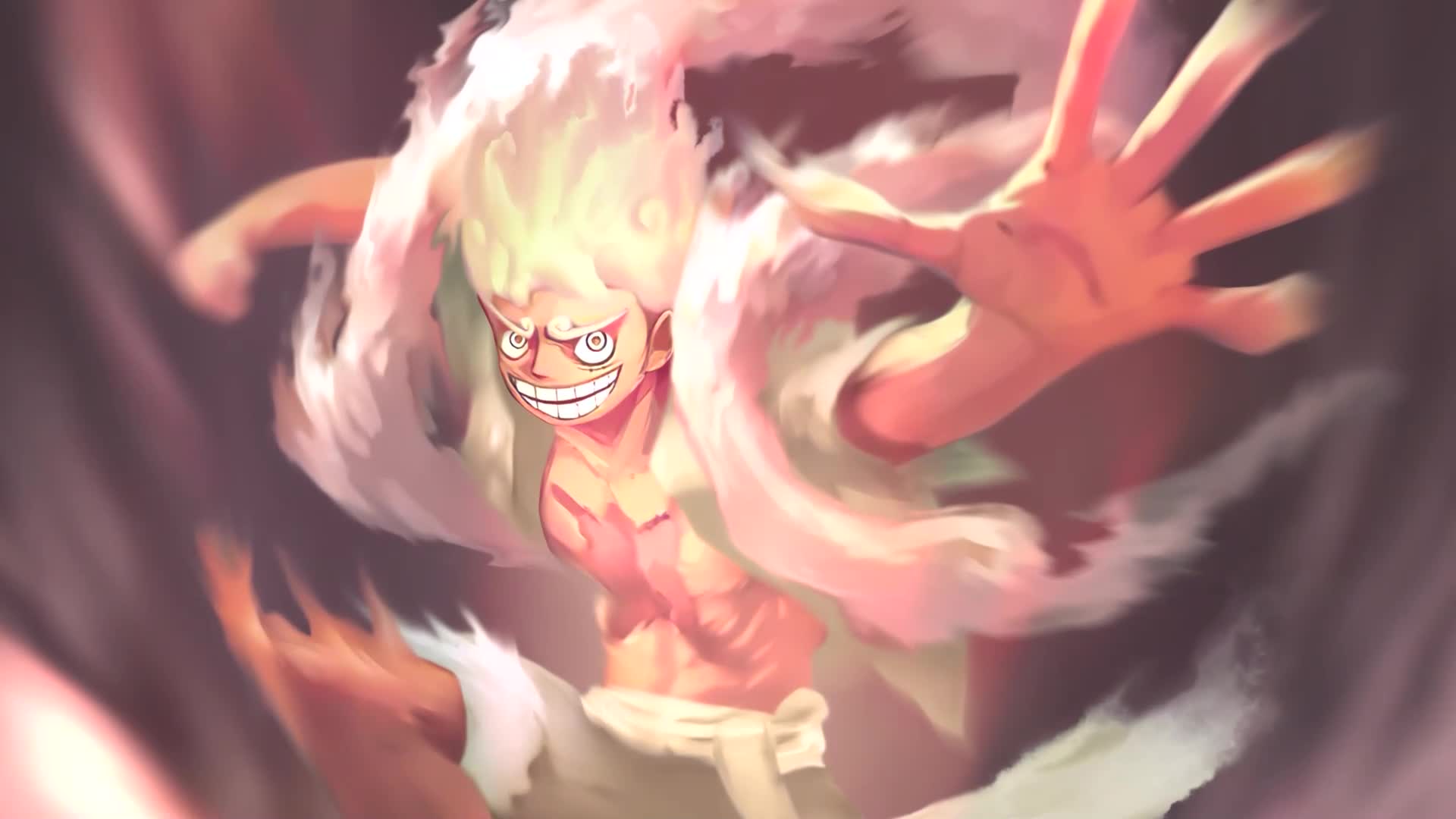 PC Desktop Luffy Gear 5 Full White 1080p Live Wallpaper