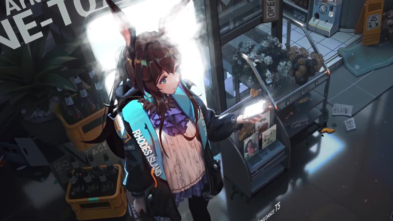 Amiya Shopping Arknights HD Live Wallpaper For PC