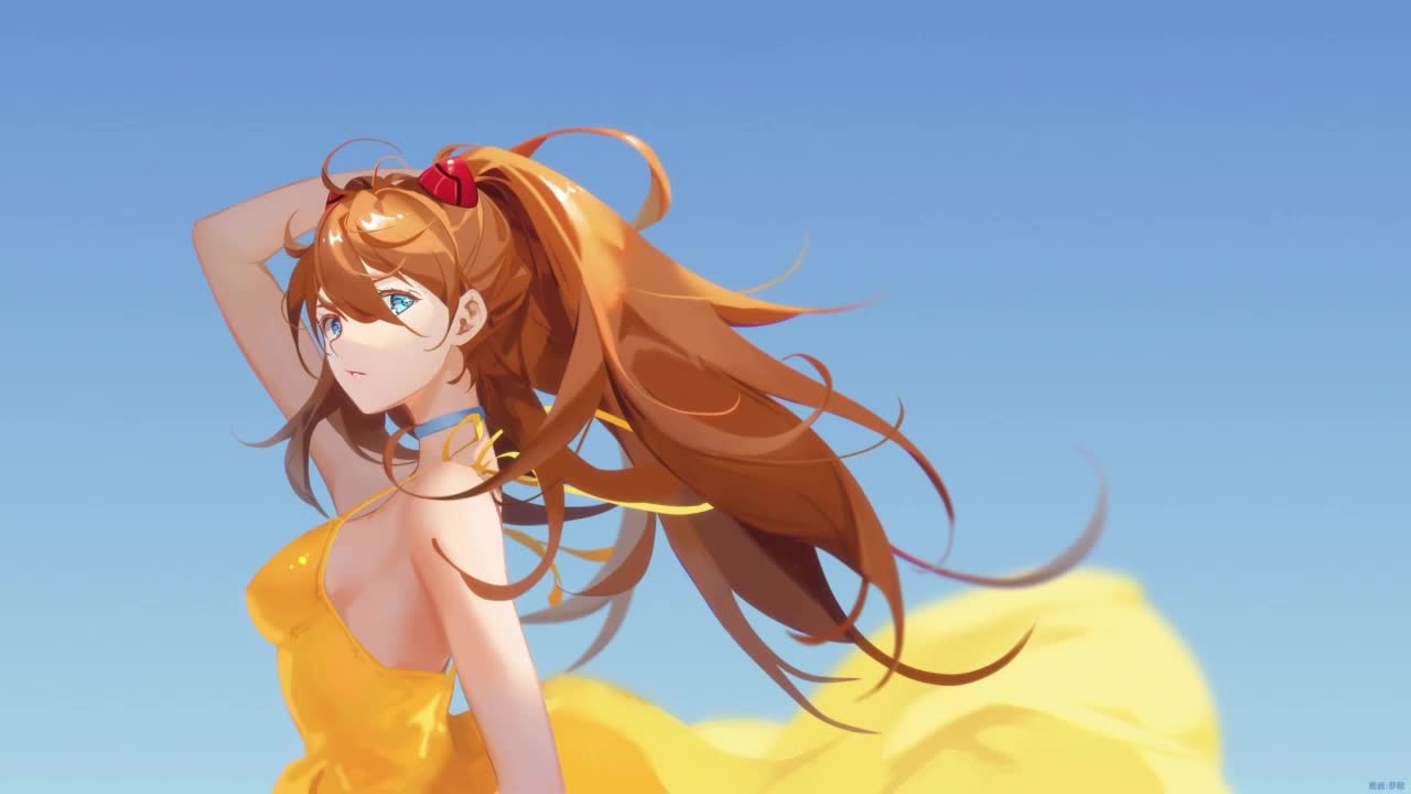 Asuka Summer Dress Evangelion HD Live Wallpaper For PC
