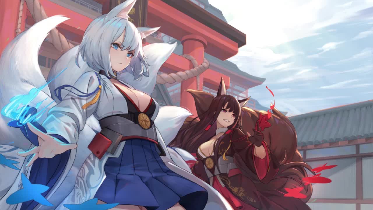 Akagi And Kaga Azur Lane HD Live Wallpaper For PC