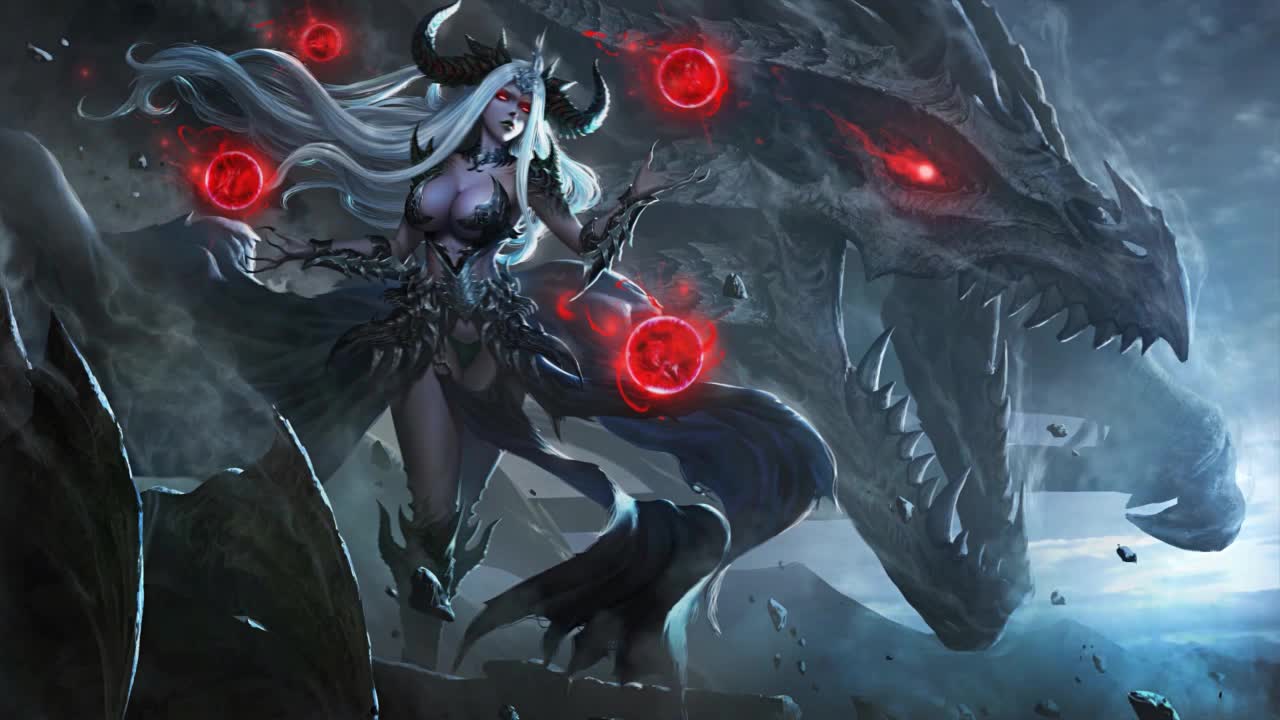 Demon Girl Dragon HD Live Wallpaper For PC