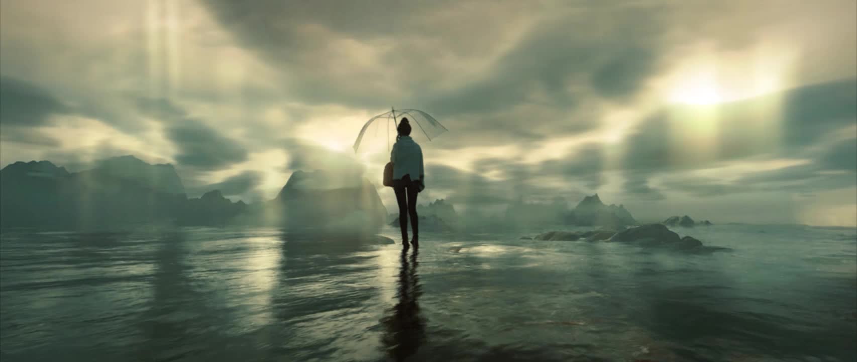 Lonely Anime Girl Holding Umbrella HD Live Wallpaper For PC