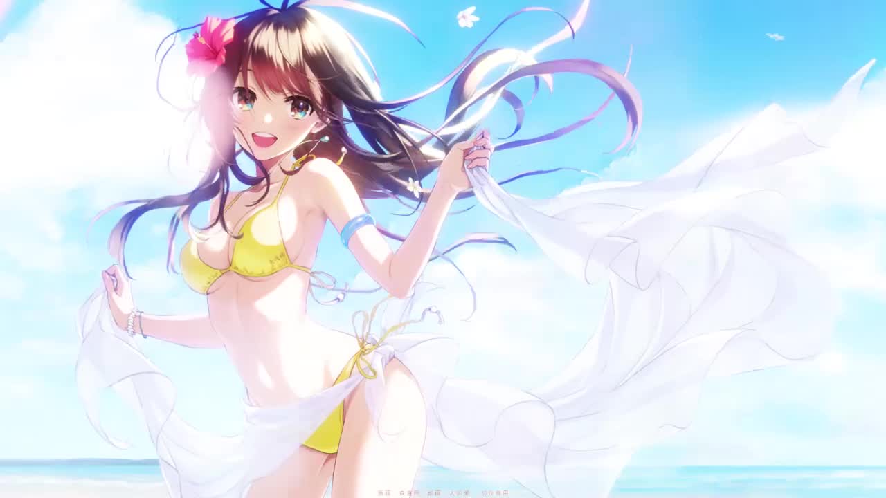 Anime Girl In Bikini HD Live Wallpaper For PC