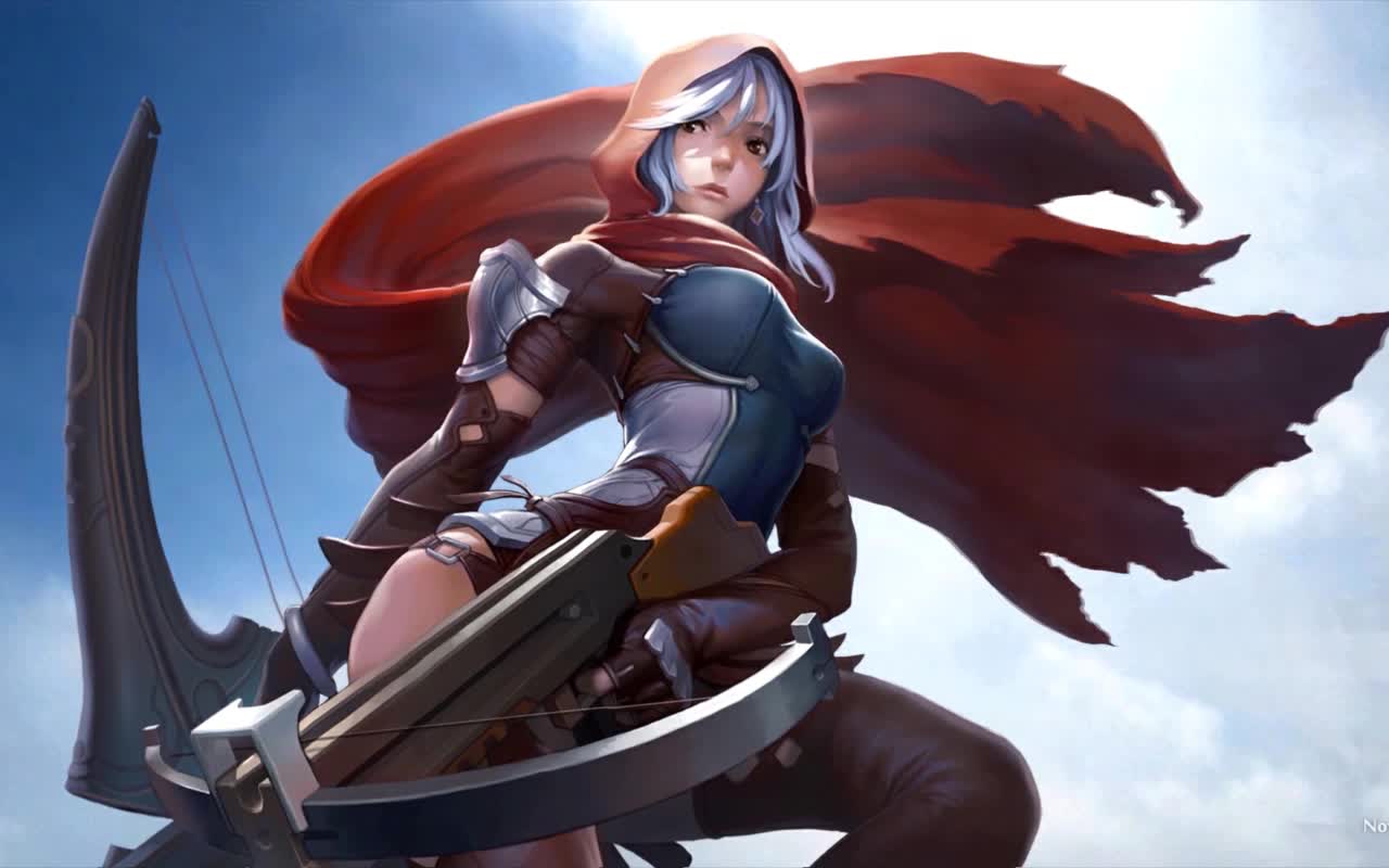 Girl Holding Crossbow HD Live Wallpaper For PC