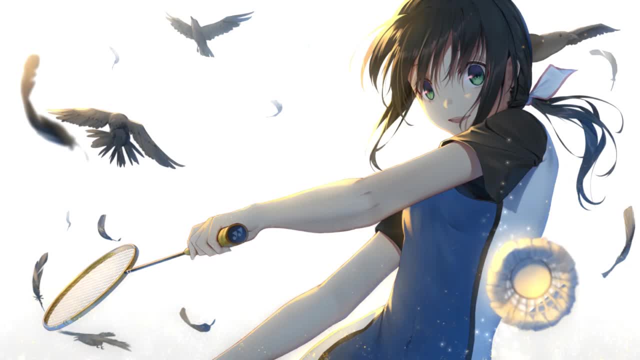 Hanesaki Ayano Playing Badminton Hanebado HD Live Wallpaper For PC