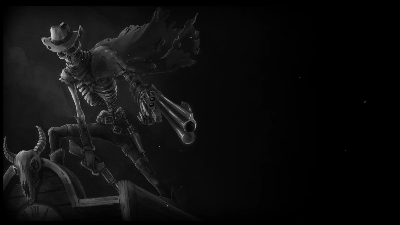 Skeleton Cowboy HD Live Wallpaper For PC