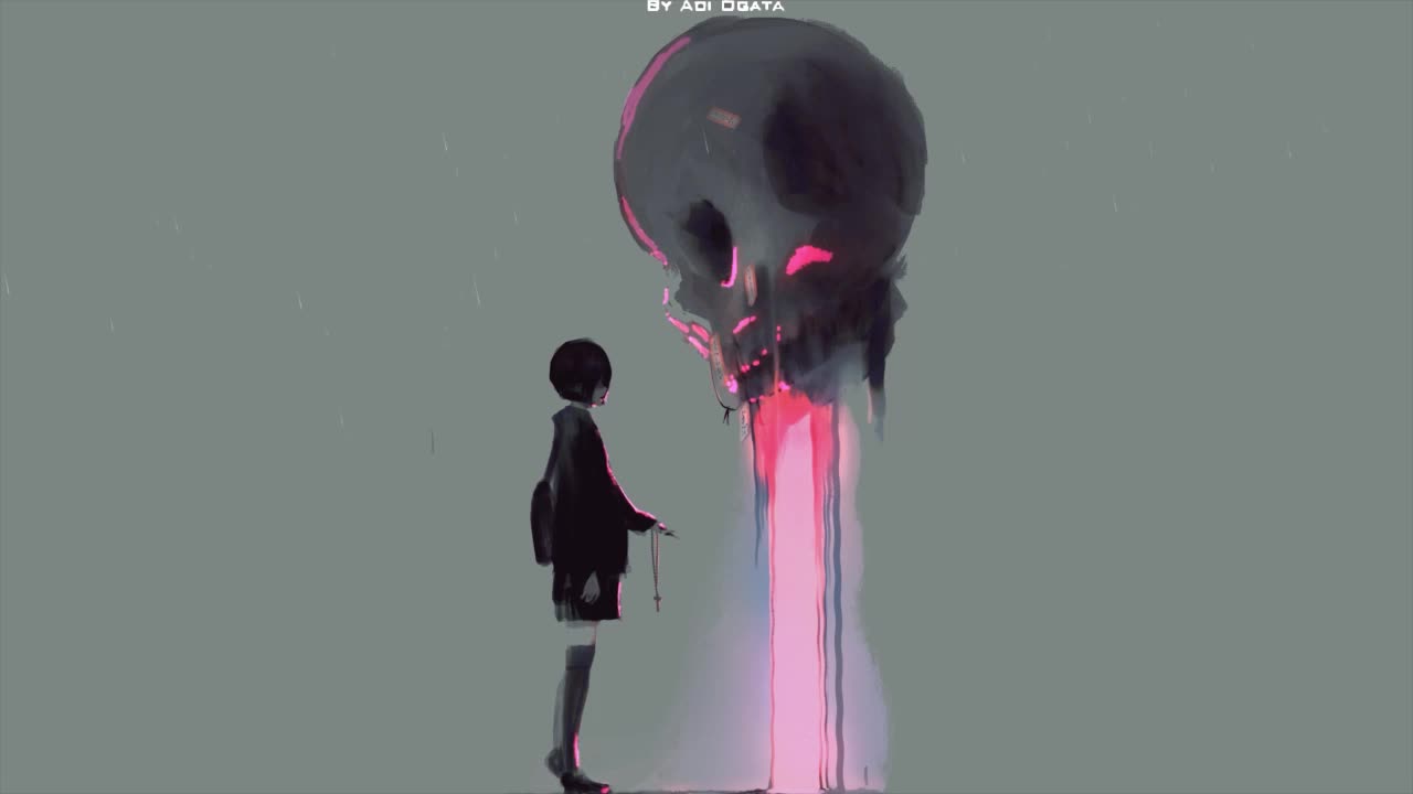 Anime Girl And Skull HD Live Wallpaper For PC