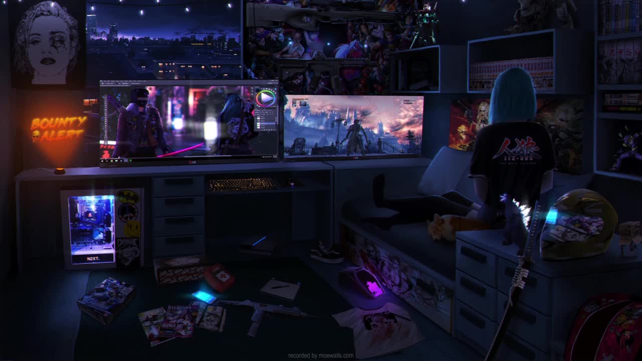 Gamer Girl HD Live Wallpaper For PC