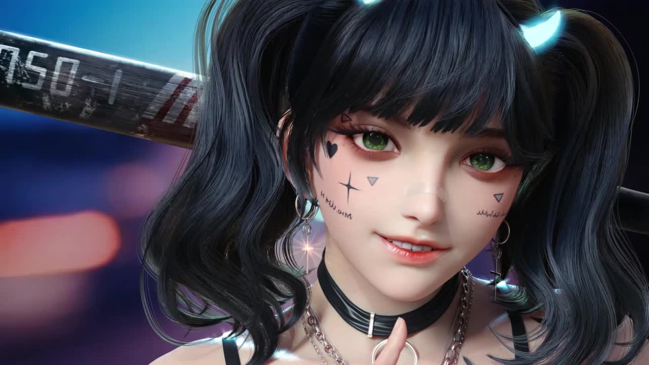 Rebel Anime Girl HD Live Wallpaper For PC