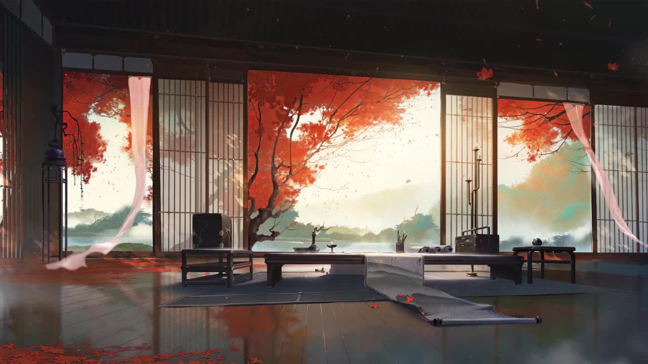 Japanese House In Autumn HD Live Wallpaper For PC