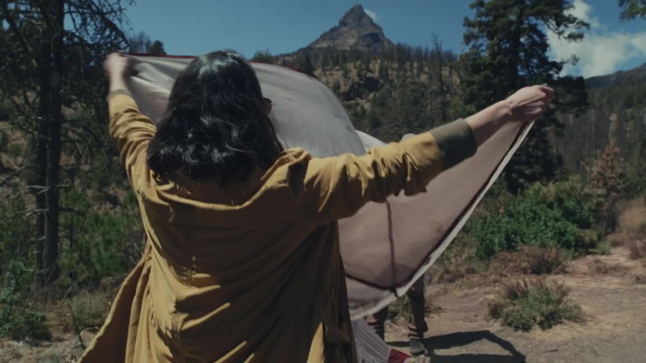 Stock Video A Couple Finishing Up Their Camping Live Wallpaper for PC