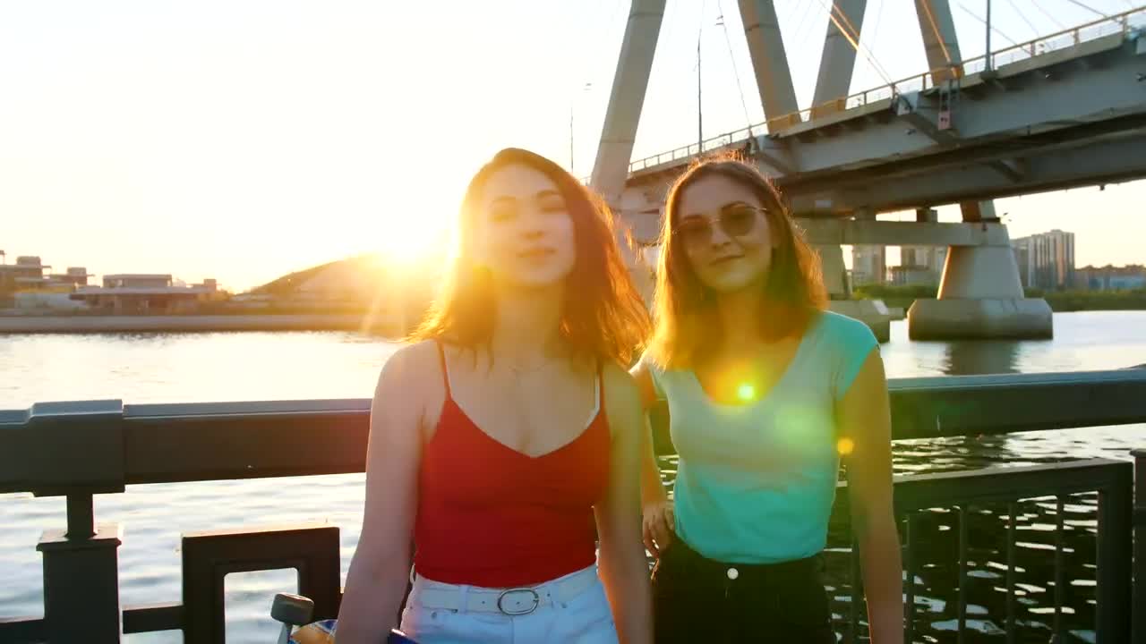 Stock Video A Couple Of Girls Smiling At The Camera Live Wallpaper for PC